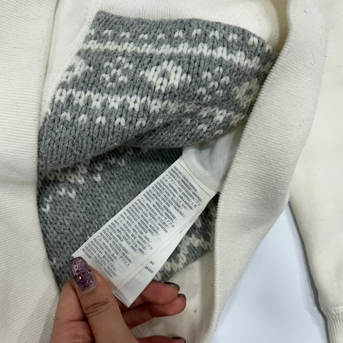 Abercrombie 아베크롬비 아이보리 울프죠 후드집업 상품이미지6