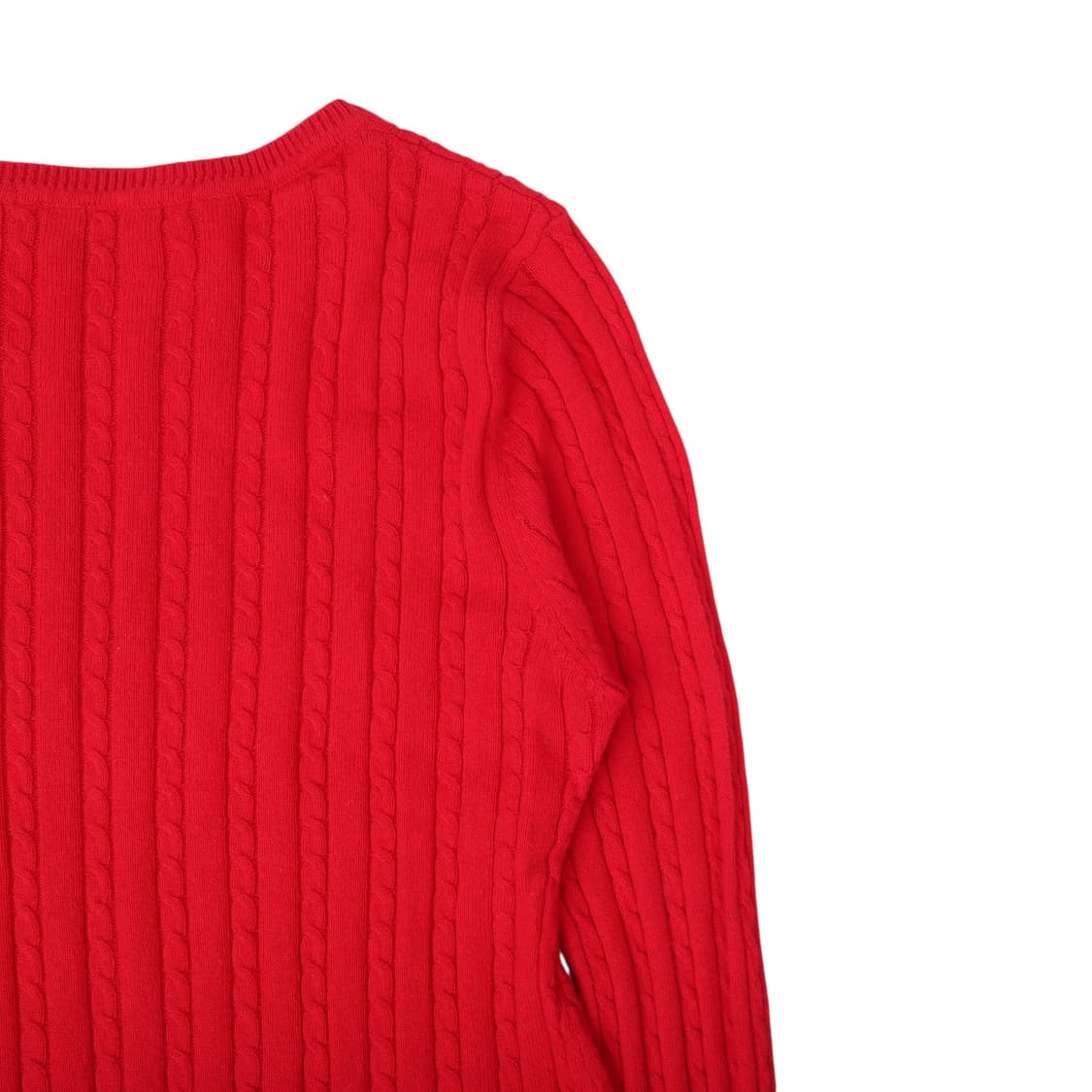 폴로 랄프로렌 우먼스 레드 케이블 니트 상품이미지6