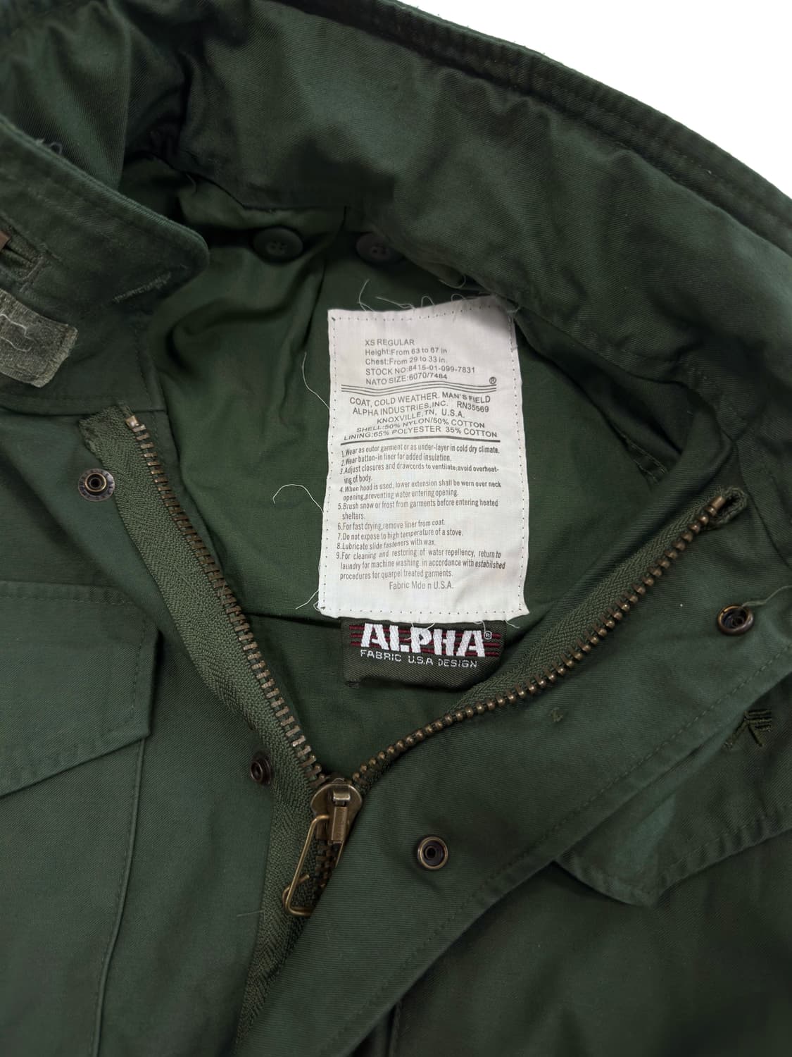 알파 인더스트리 m65 필드 야상 자켓 상품이미지4