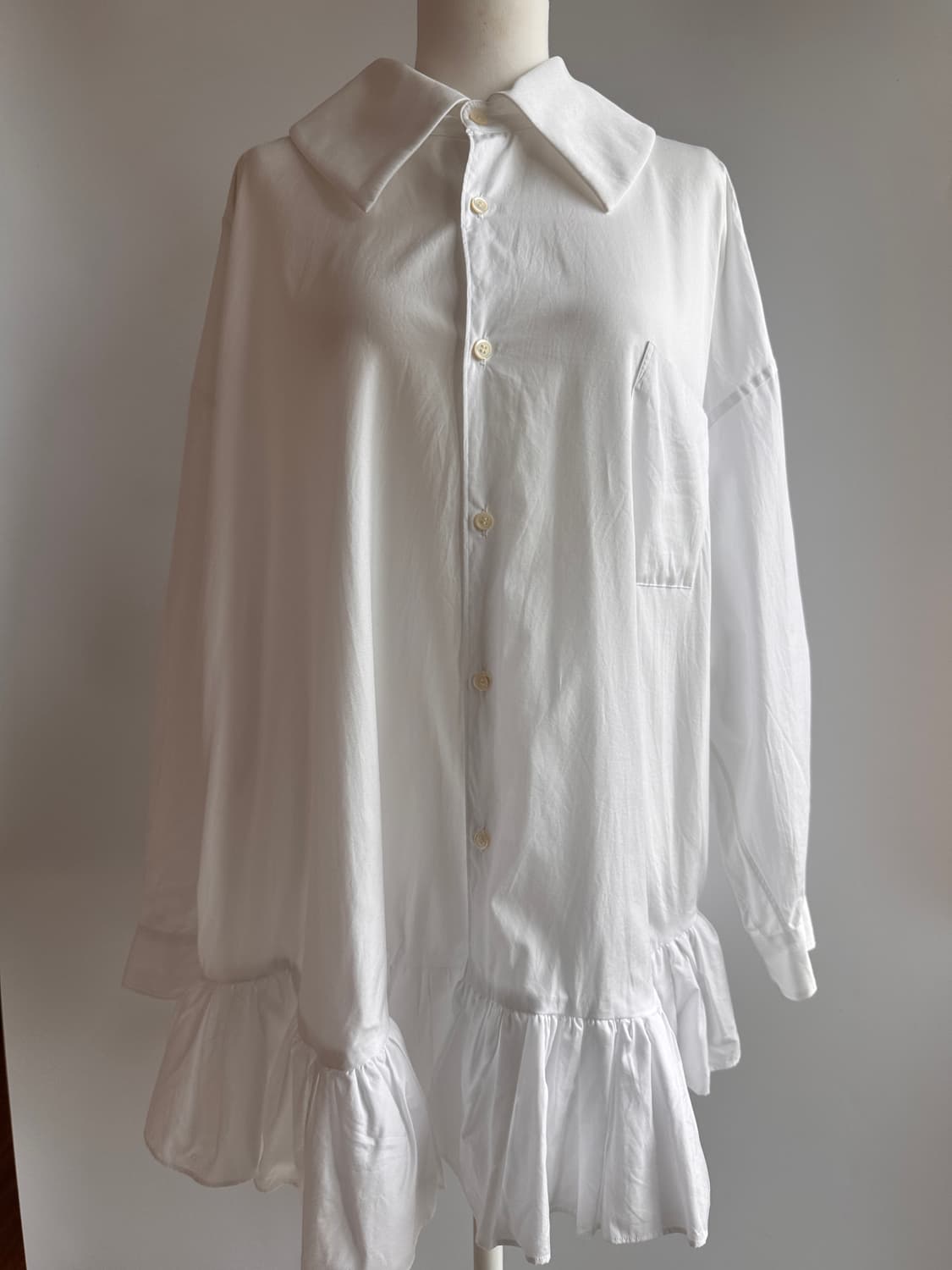 Comme des garcons girl 러플 롱 셔츠 원피스  상품이미지1