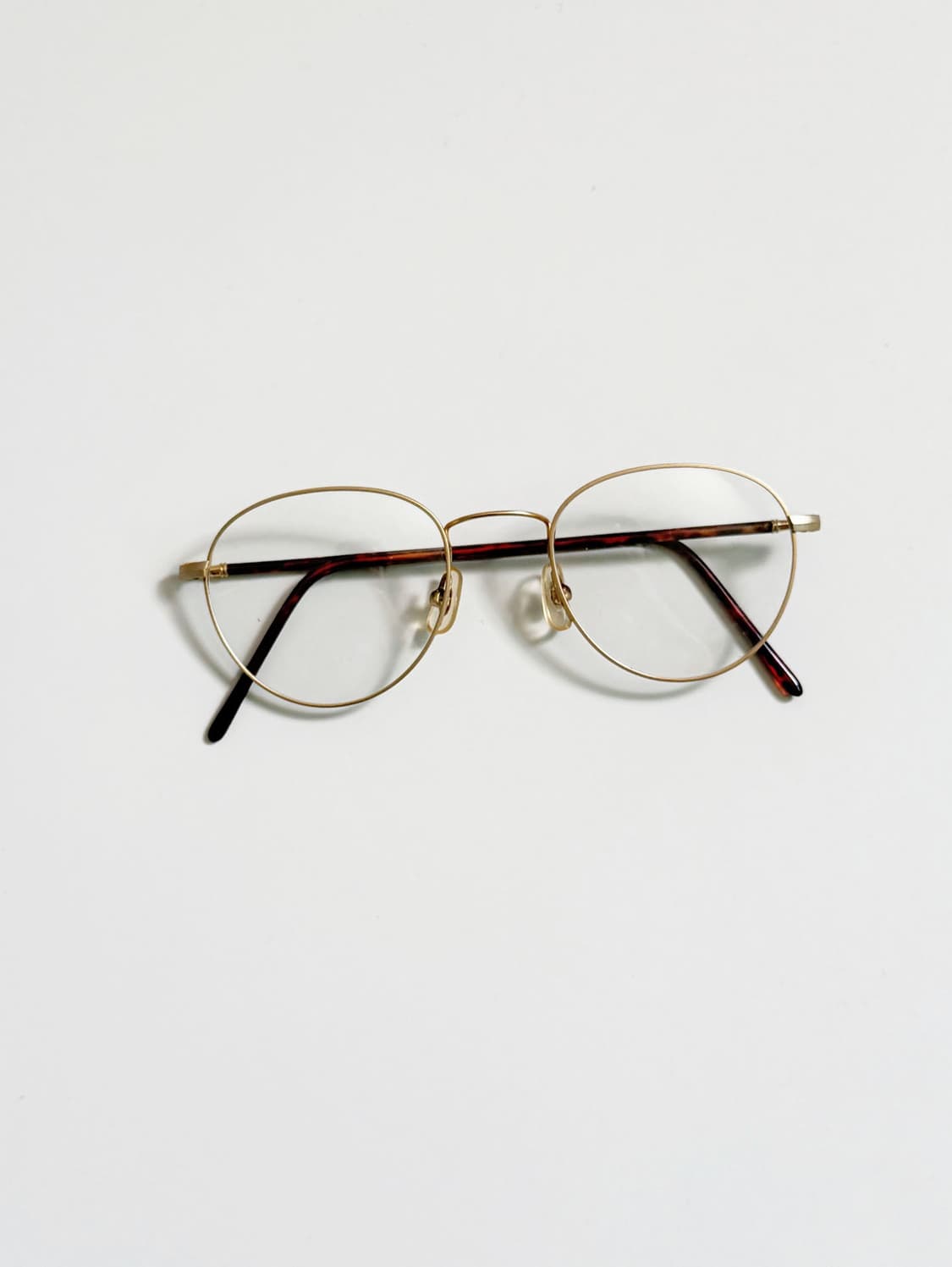 90s 유로피안 클래식 골드 슬림 라운드 빈티지 안경 상품이미지2