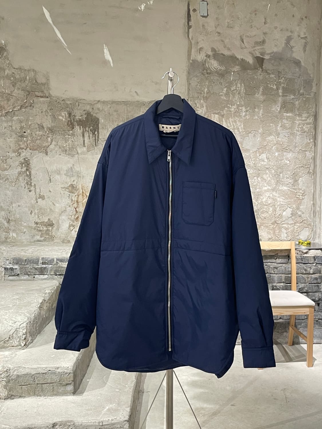 마르니 20F/W 네이비 패디드 집업 자켓 상품이미지1