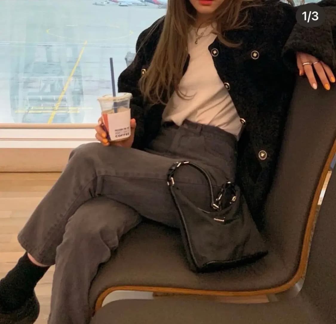 가격 내림! 금장 퍼 트위드 자켓 (블랙 새제품) 상품이미지2