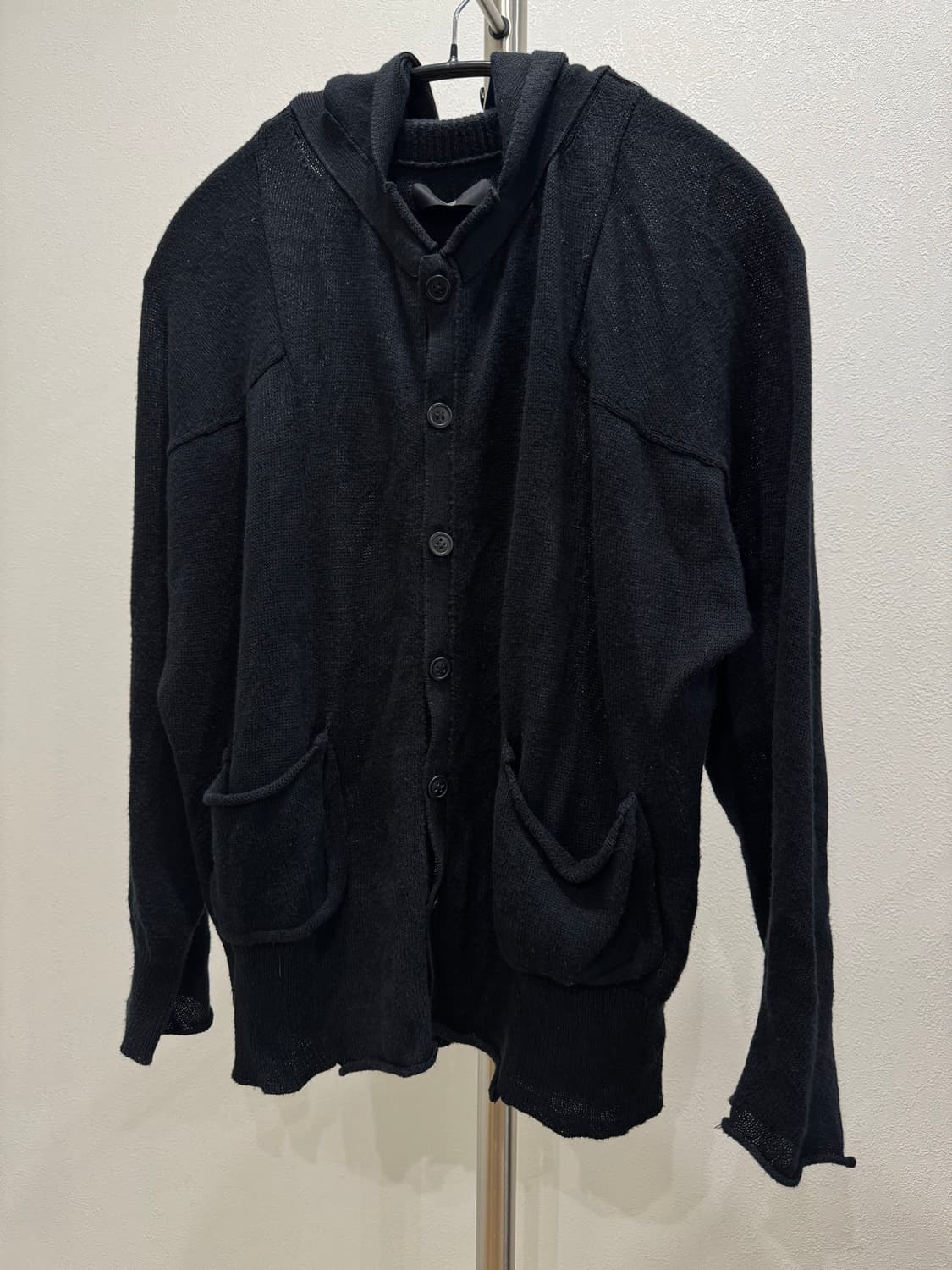 요지야마모토 3d 패널 크롭 버튼 후드 상품이미지2