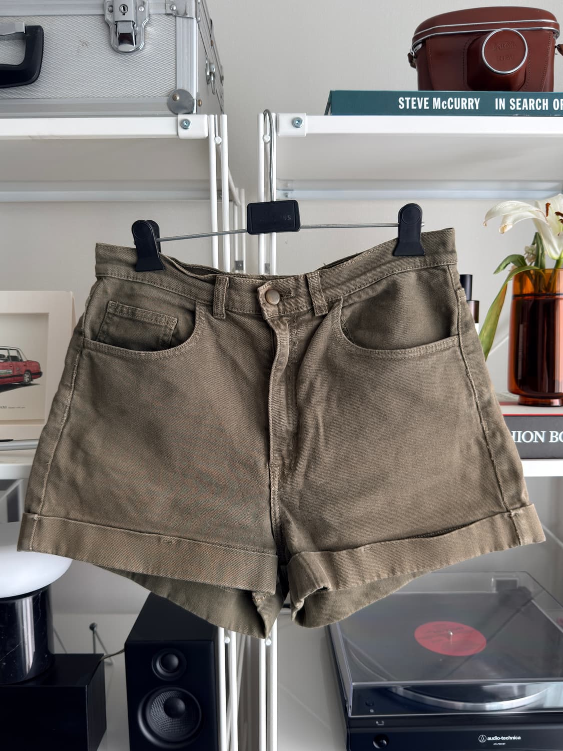 아메리칸 어패럴 데님 숏팬츠 (카키 / Made in USA) 상품이미지1