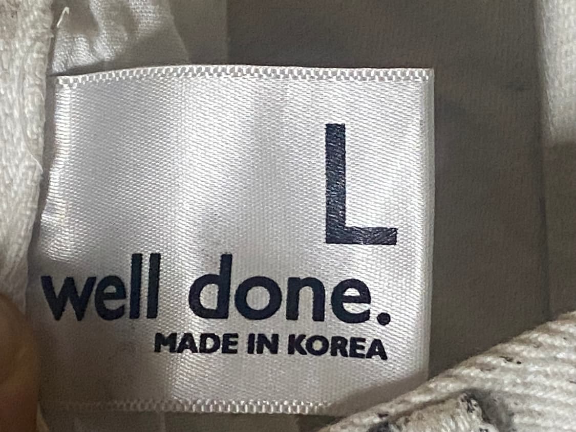 WE11DONE 웰던 그레이 워싱 카고 데님 팬츠 L 상품이미지10