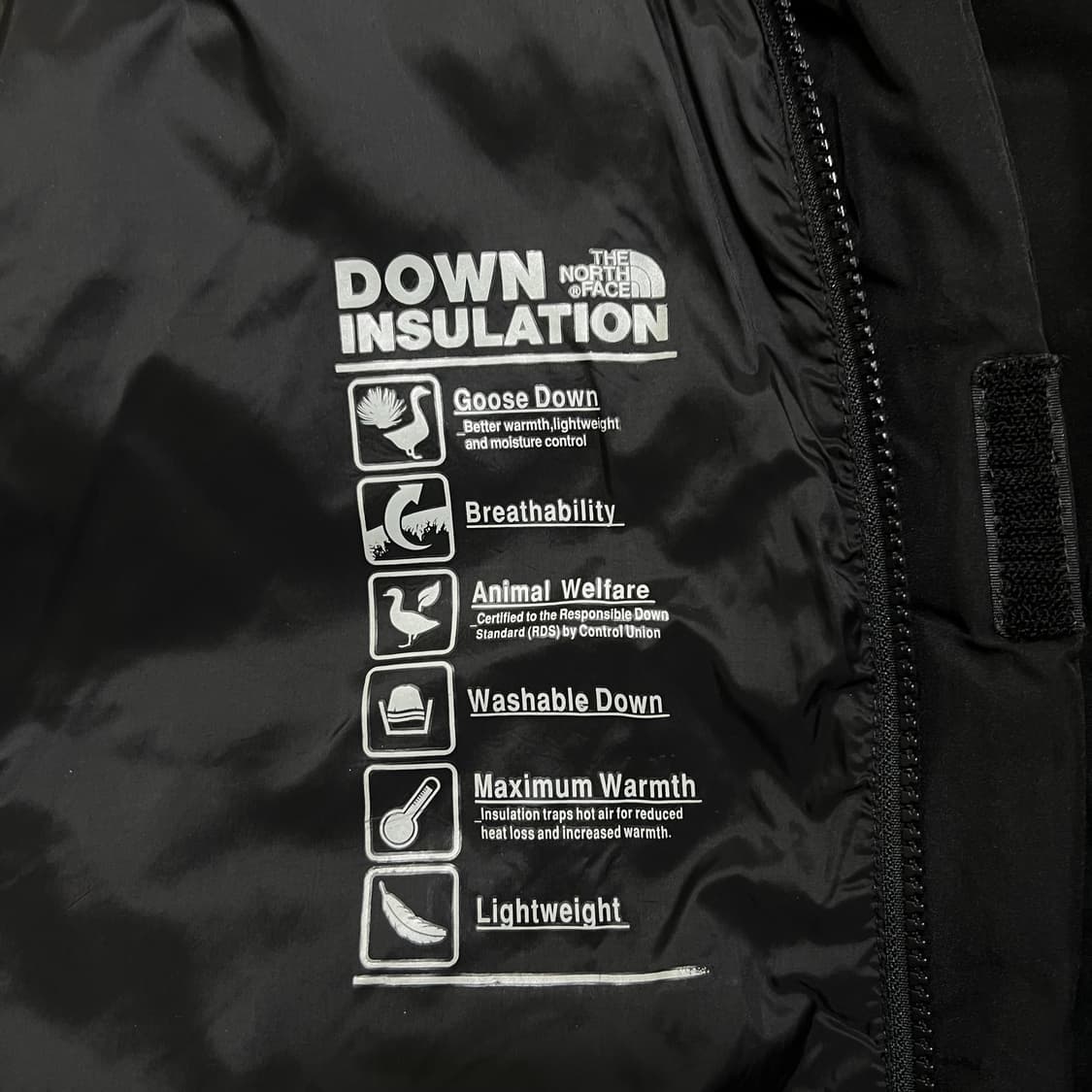 노스페이스 여성 하프돔 구스다운 후드 롱패딩 점퍼 [블랙] XS/85 상품이미지7