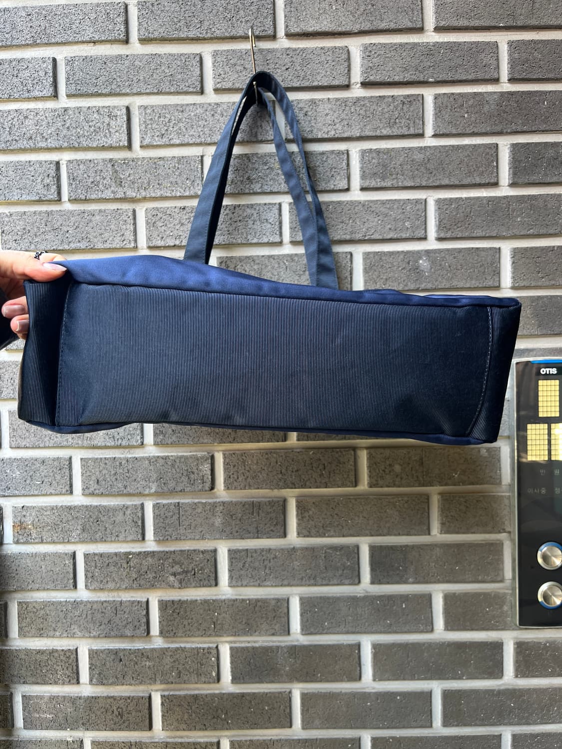 90s Courreges 꾸레쥬 나일론 쇼퍼백 네이비 상품이미지7