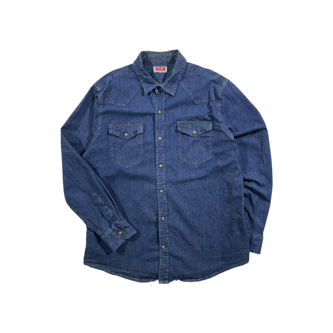 [Wrangler] 랭글러 스냅버튼 투포켓 웨스턴 데님셔츠 상품이미지1