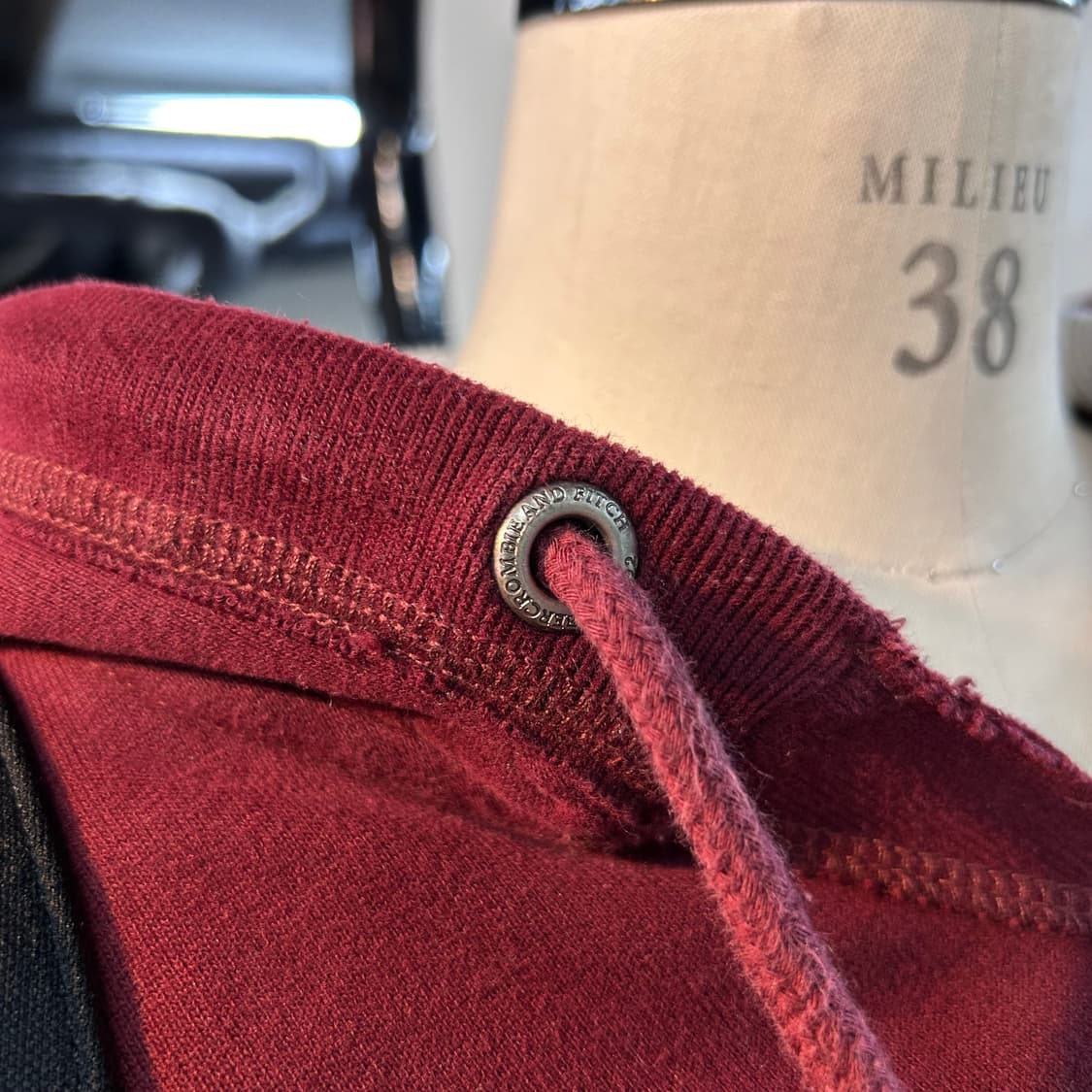 Abecrombie Red Big Logo Hoodie 상품이미지4