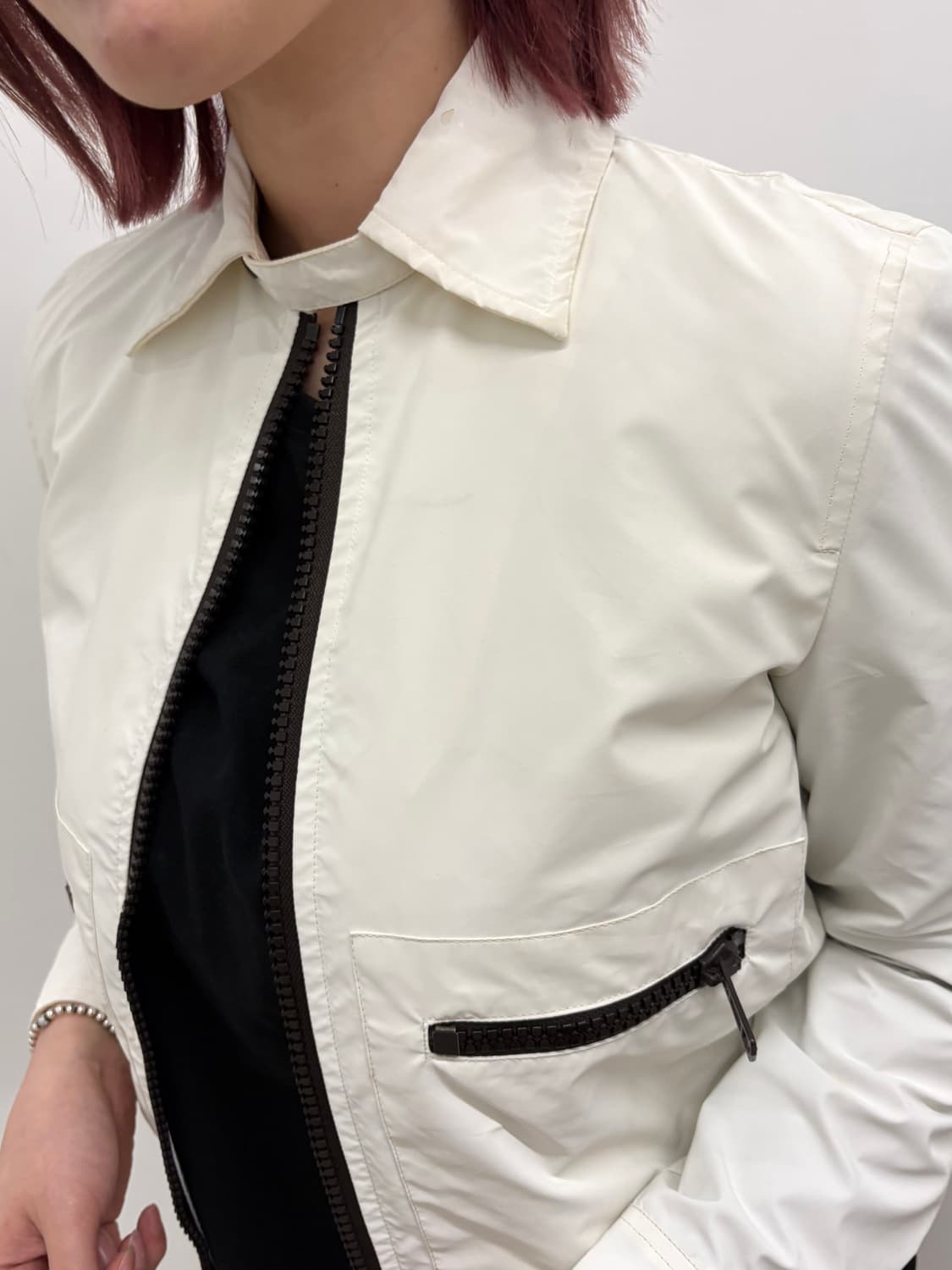 A.P.C. 화이트 나일론 집업 자켓 상품이미지2