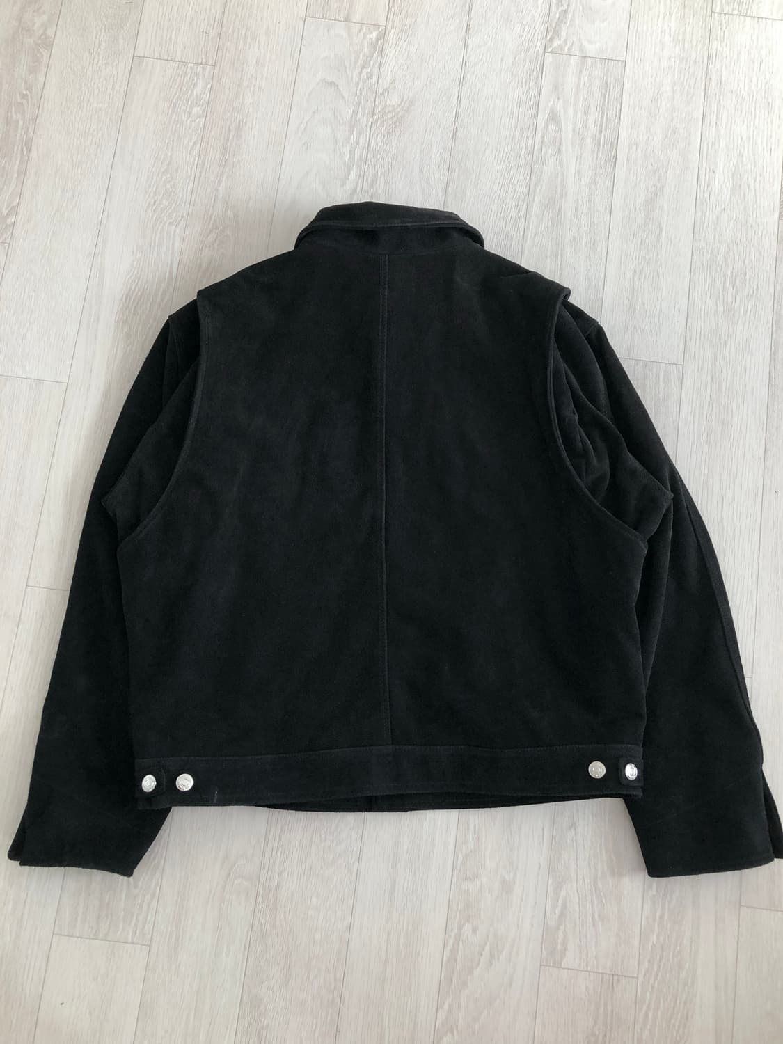 더바넷 카프 스웨이드 블랙 자켓 상품이미지2