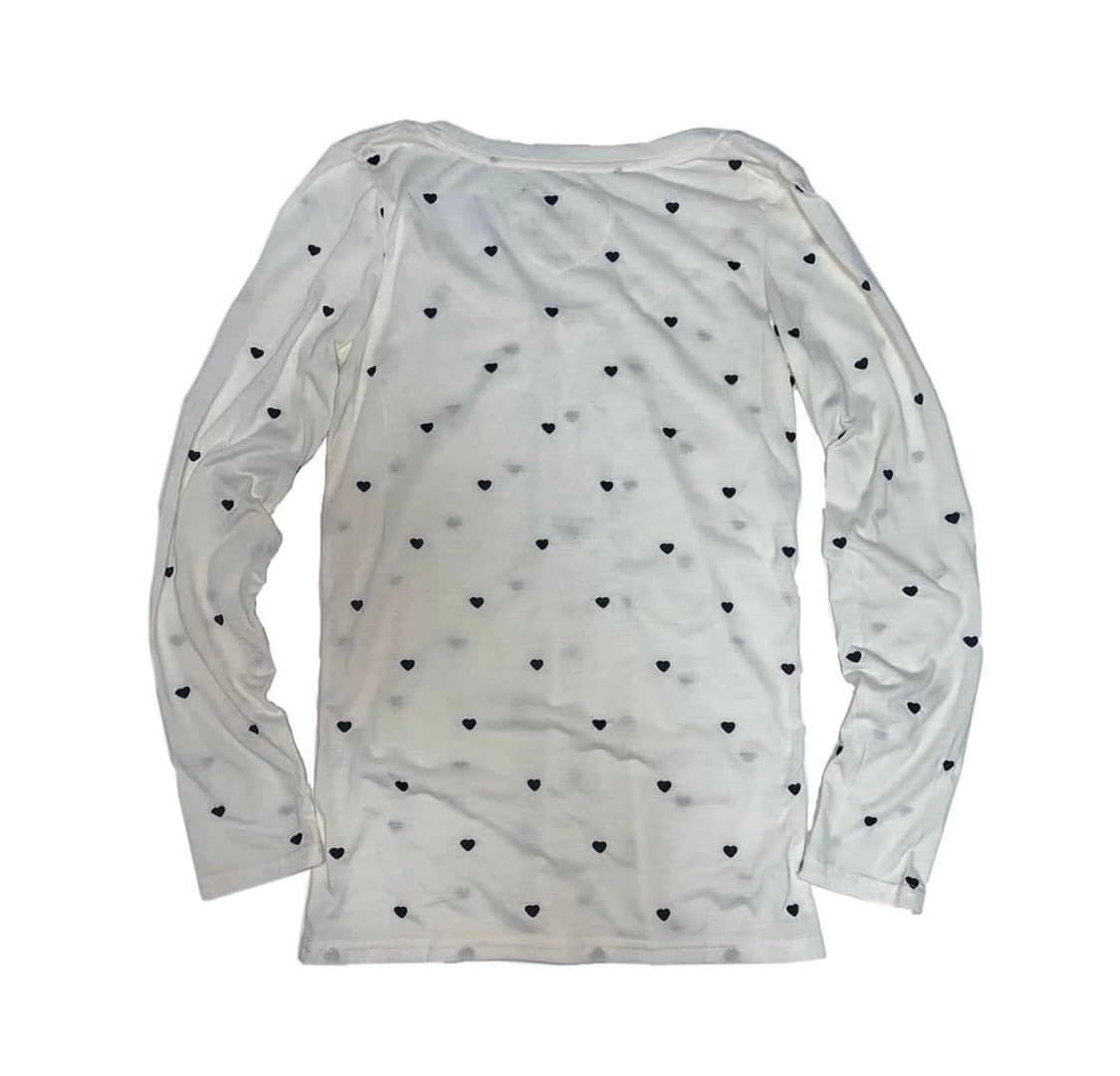 빈티지 하트 패턴 롱슬리브 상품이미지2