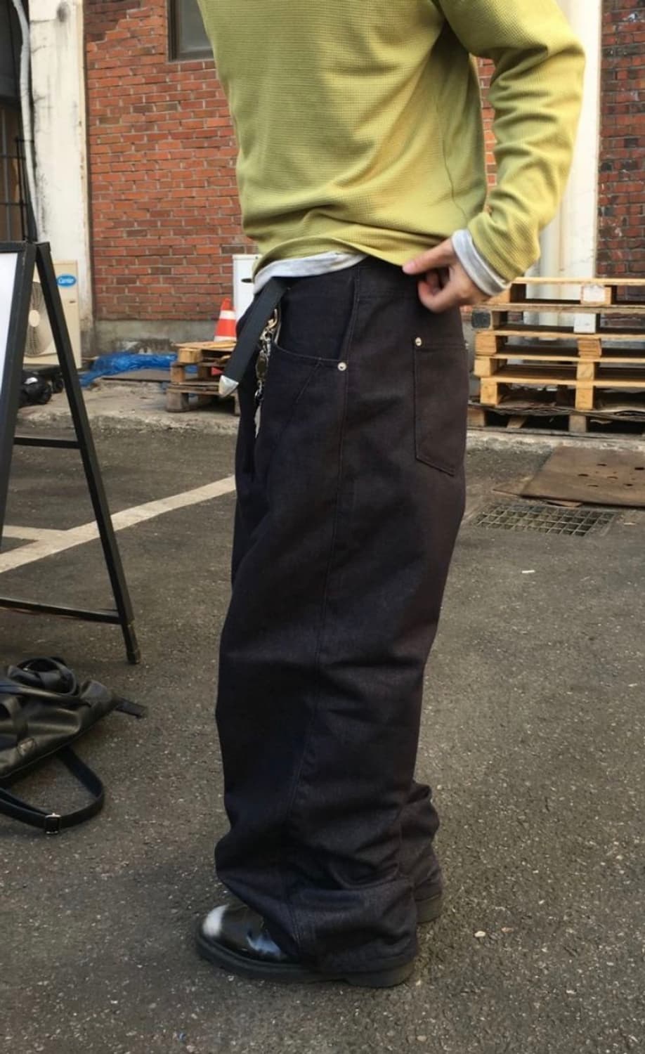 노블 사선 생지 데님 상품이미지2