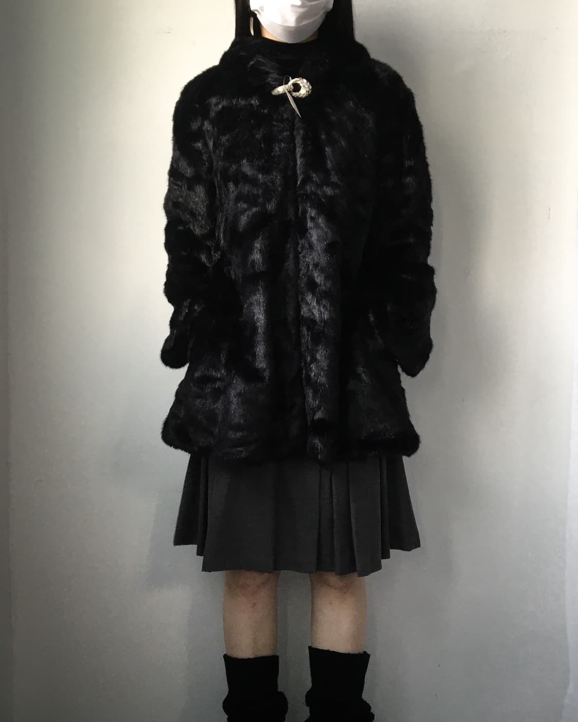 Fake fur hood jacket 상품이미지6
