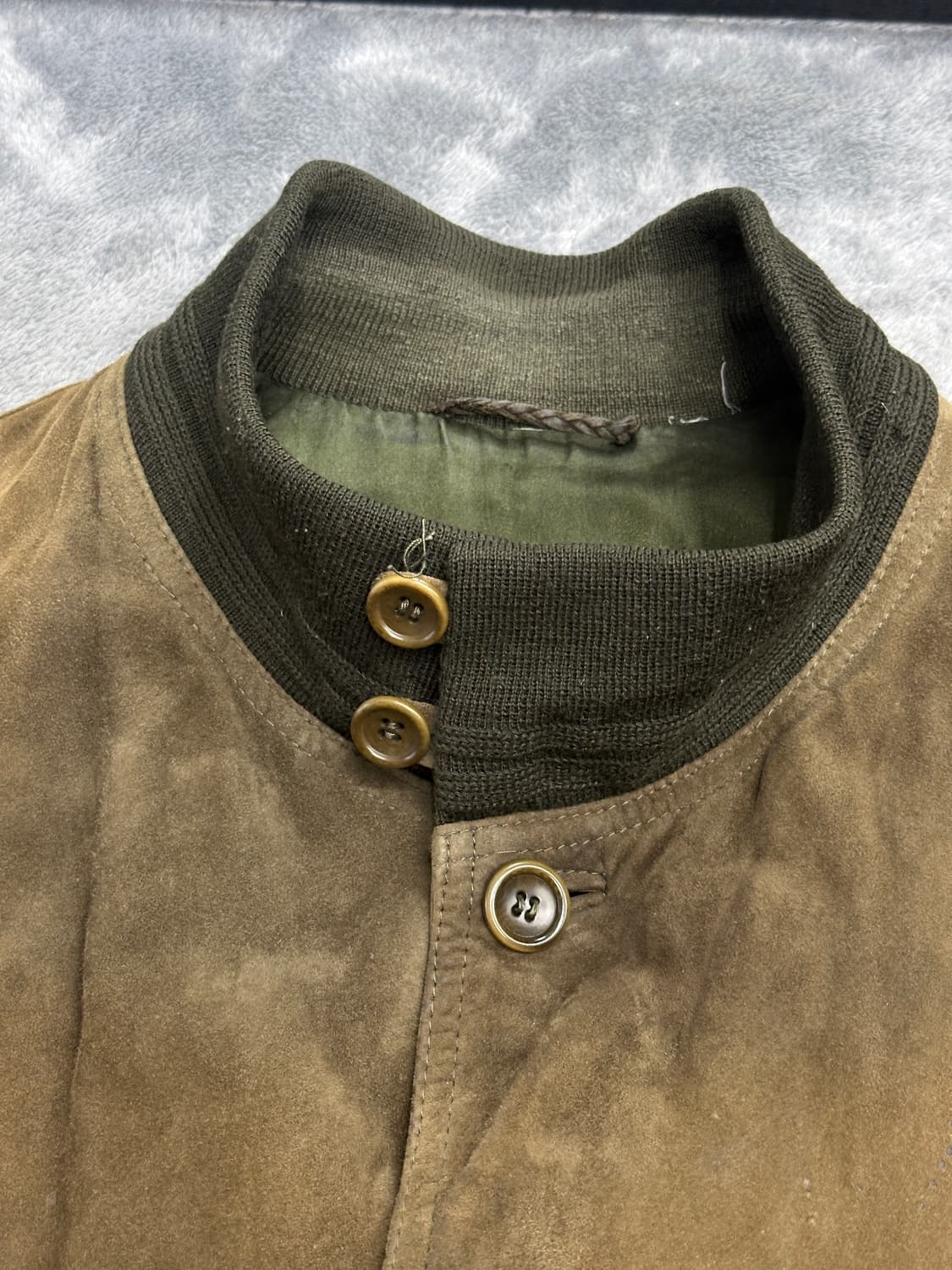 90s SAKS FIFTH Avenue 스웨이드 봄버 자켓 XL 상품이미지4