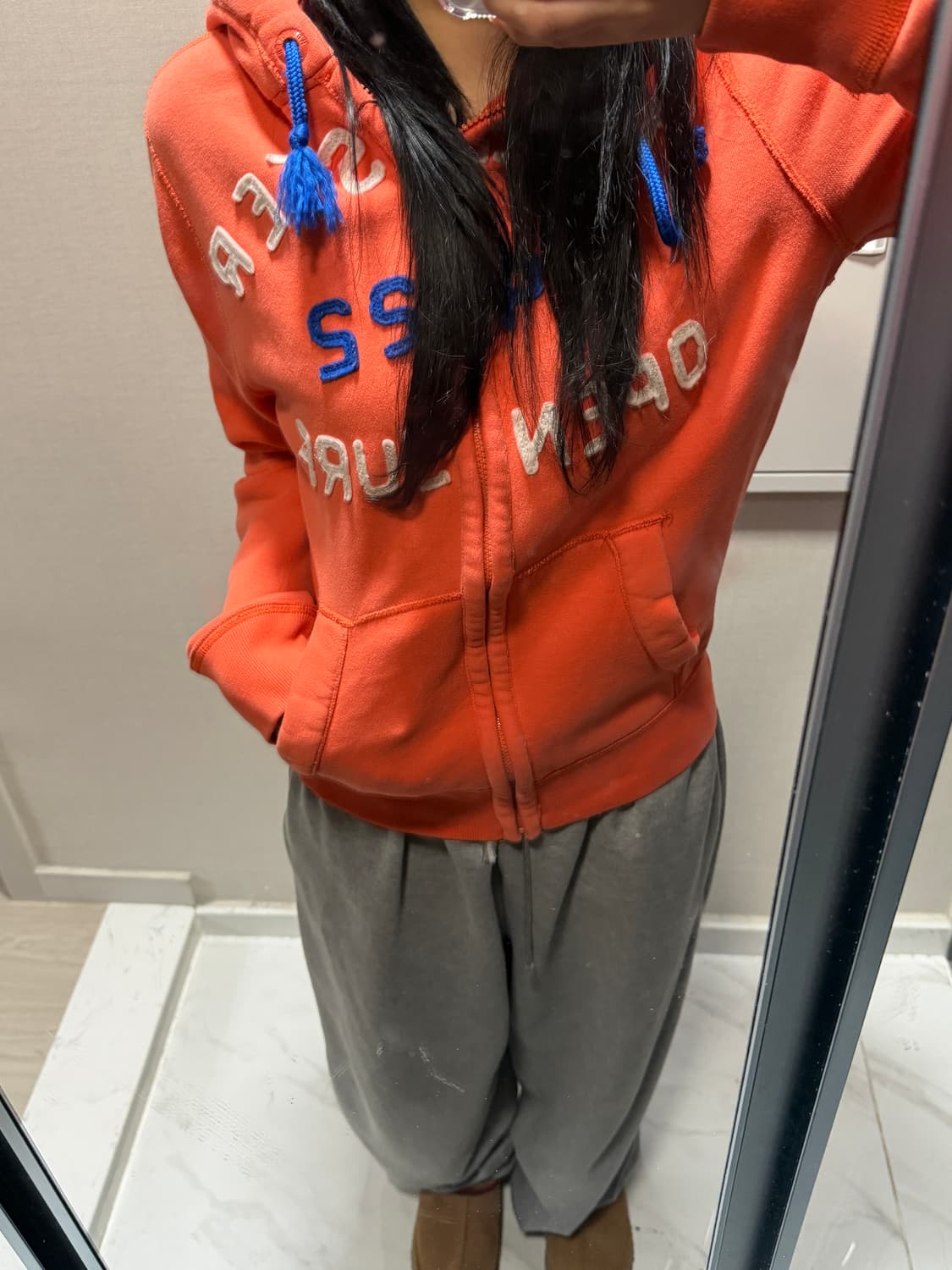 홀리스터 오렌지 후드집업 s 상품이미지1