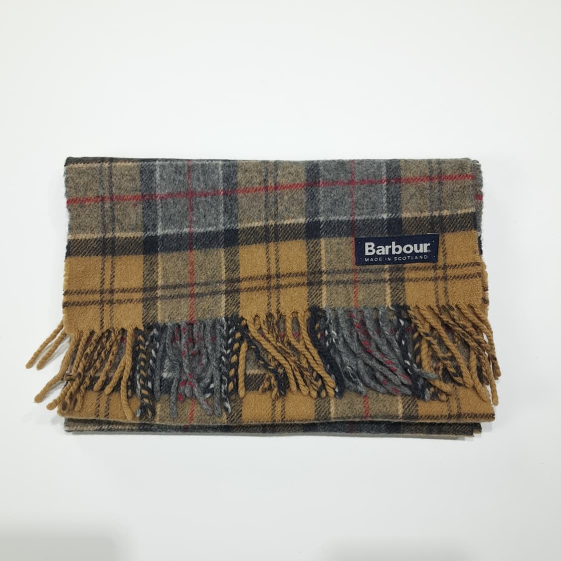 MX583 바버 90s 스코틀랜드판 울 하우스타탄 체크 머플러 목도리 상품이미지6