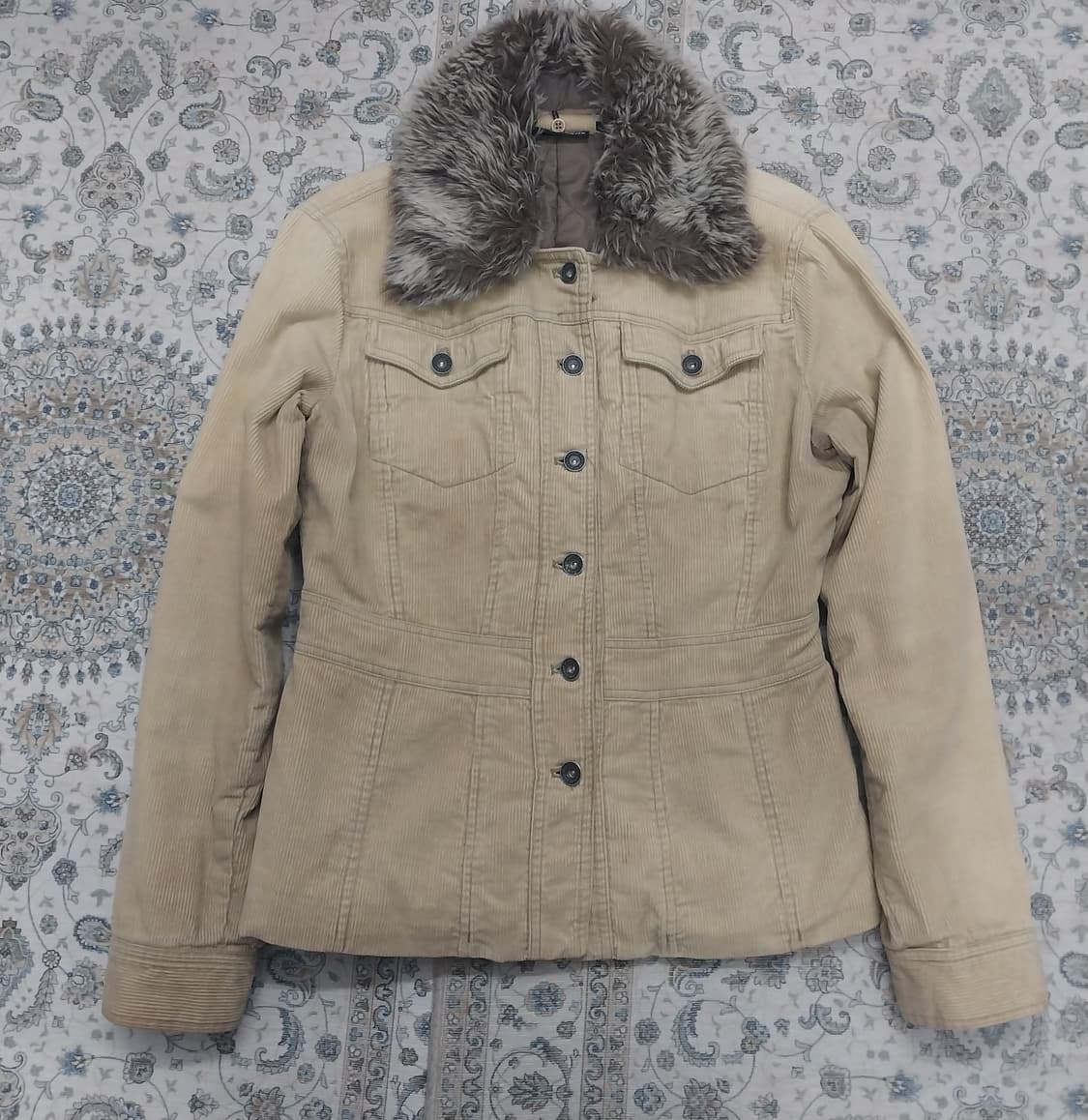 DKNY 코듀로이 퍼 카라 자켓 4 (55까지) (털탈부착가능) 상품이미지1