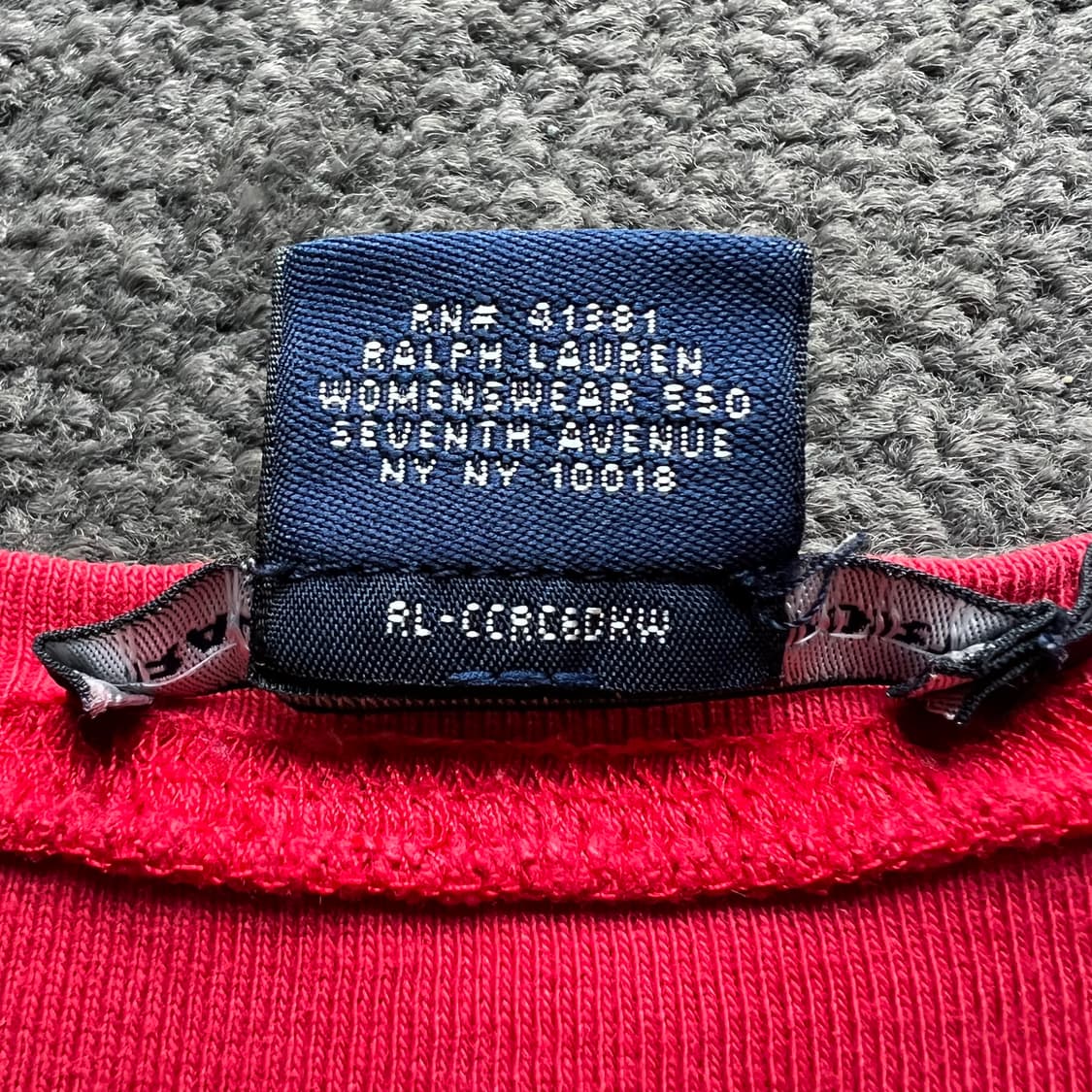 폴로 랄프 로렌 레드 긴팔 티셔츠 [XL] 상품이미지4