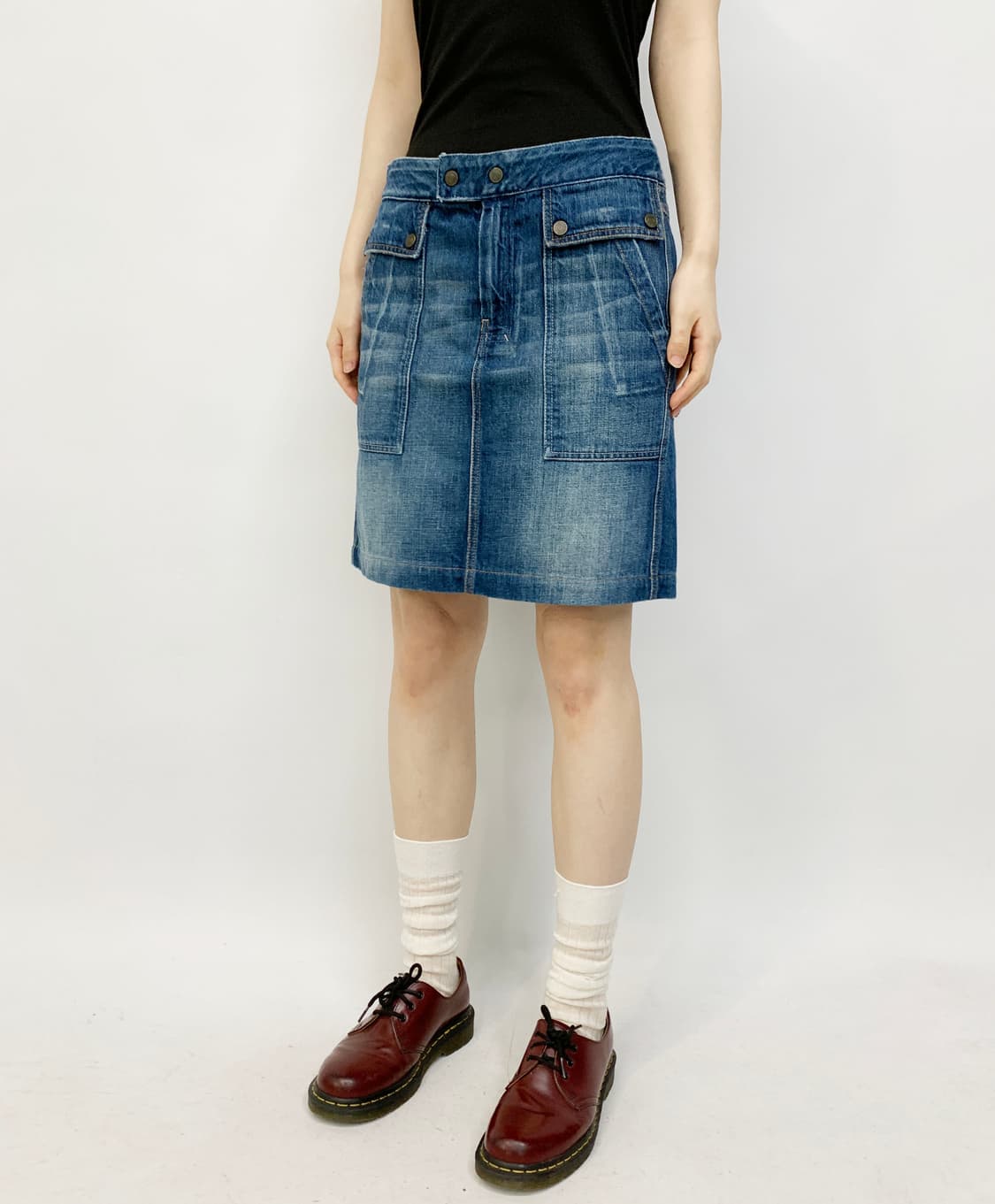 베네통 데님 스커트 상품이미지2