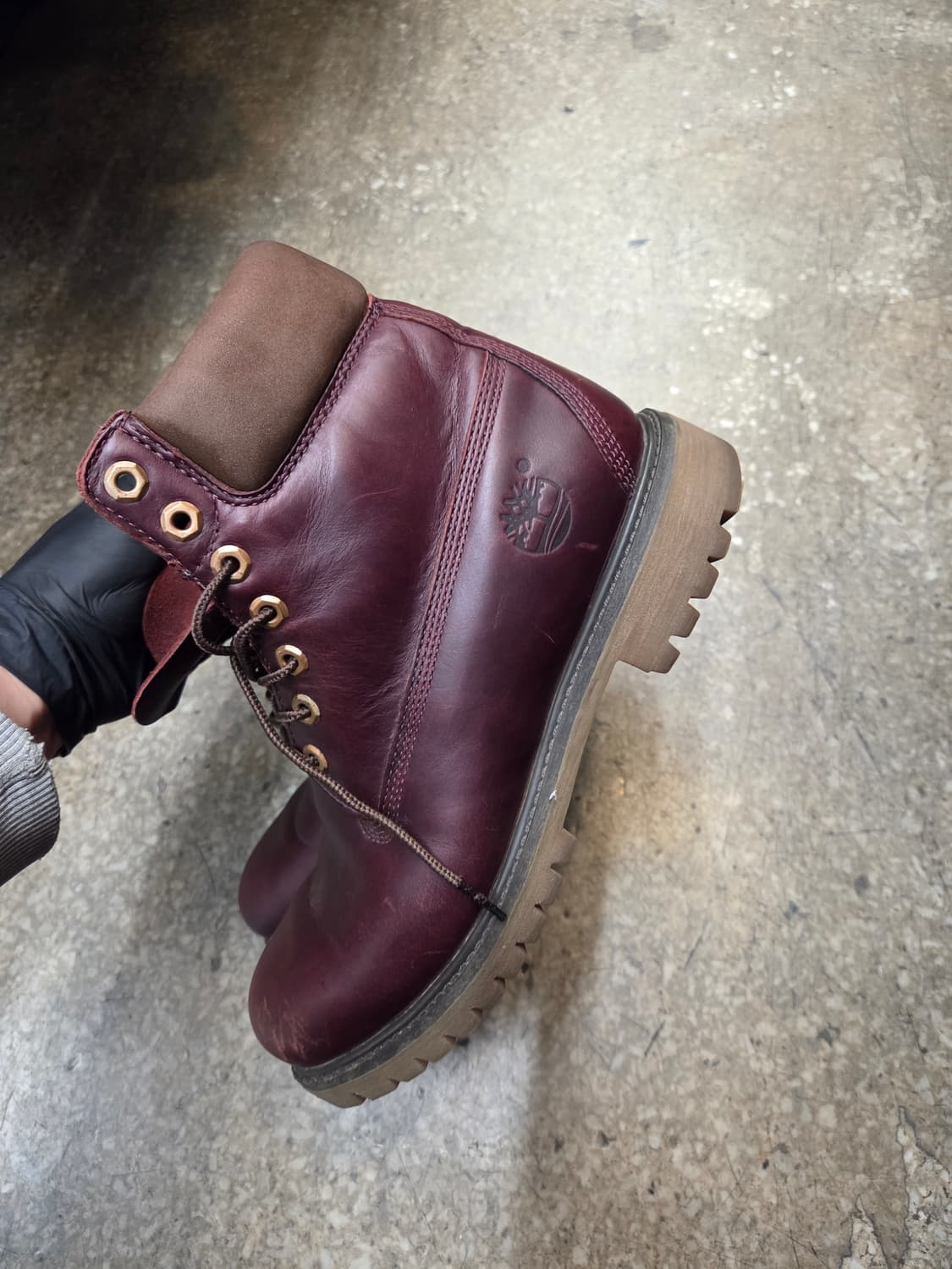 팀버랜드 남성 워커부츠 8w 버건디컬러 상품이미지2