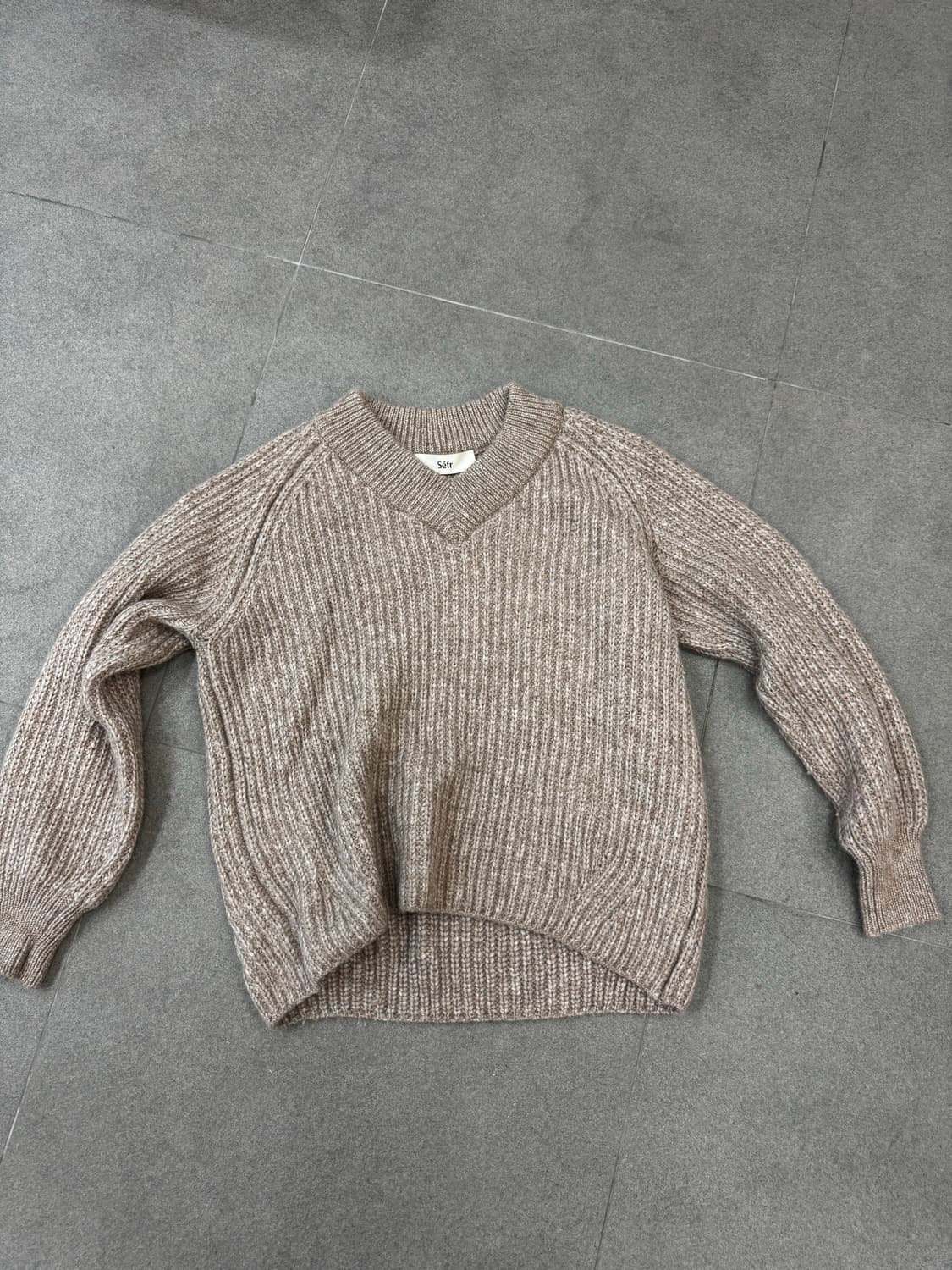 세퍼sefr 알파카 울 브이넥 니트 m 상품이미지1