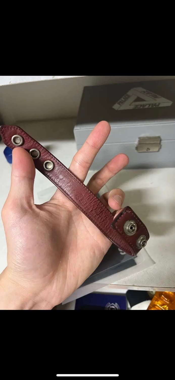 크롬하츠 레더 팔찌 버건디 상품이미지5