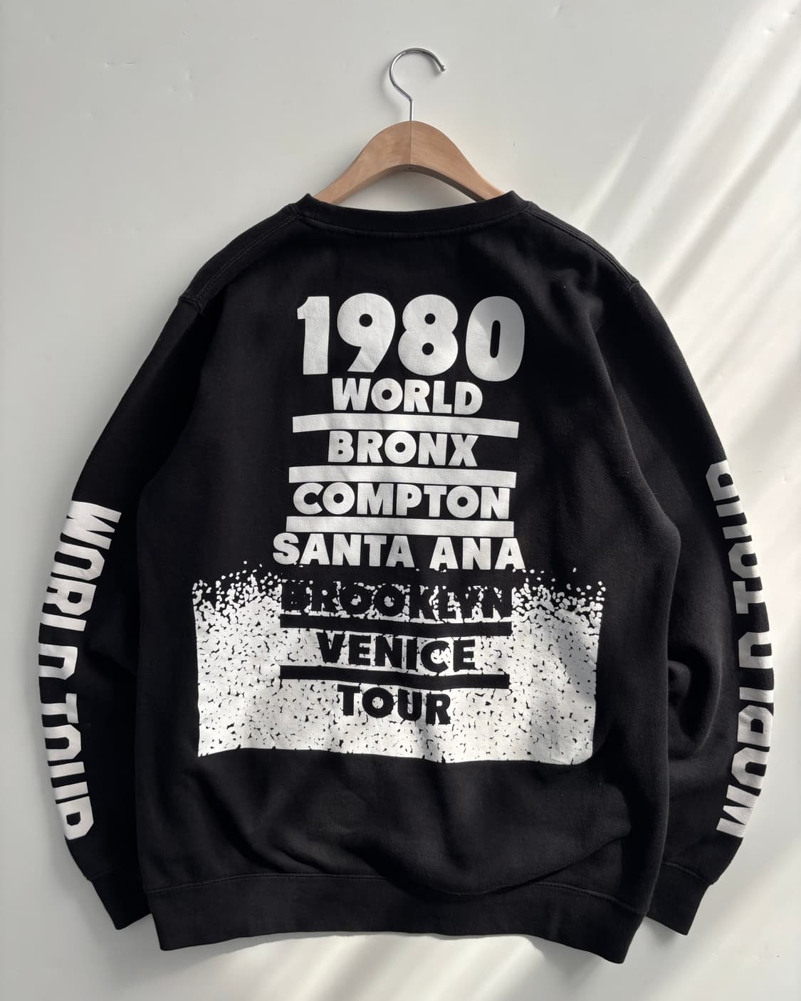 Stussy 스투시 NYC크루 스컬 크루넥 블랙 맨투맨 상품이미지2