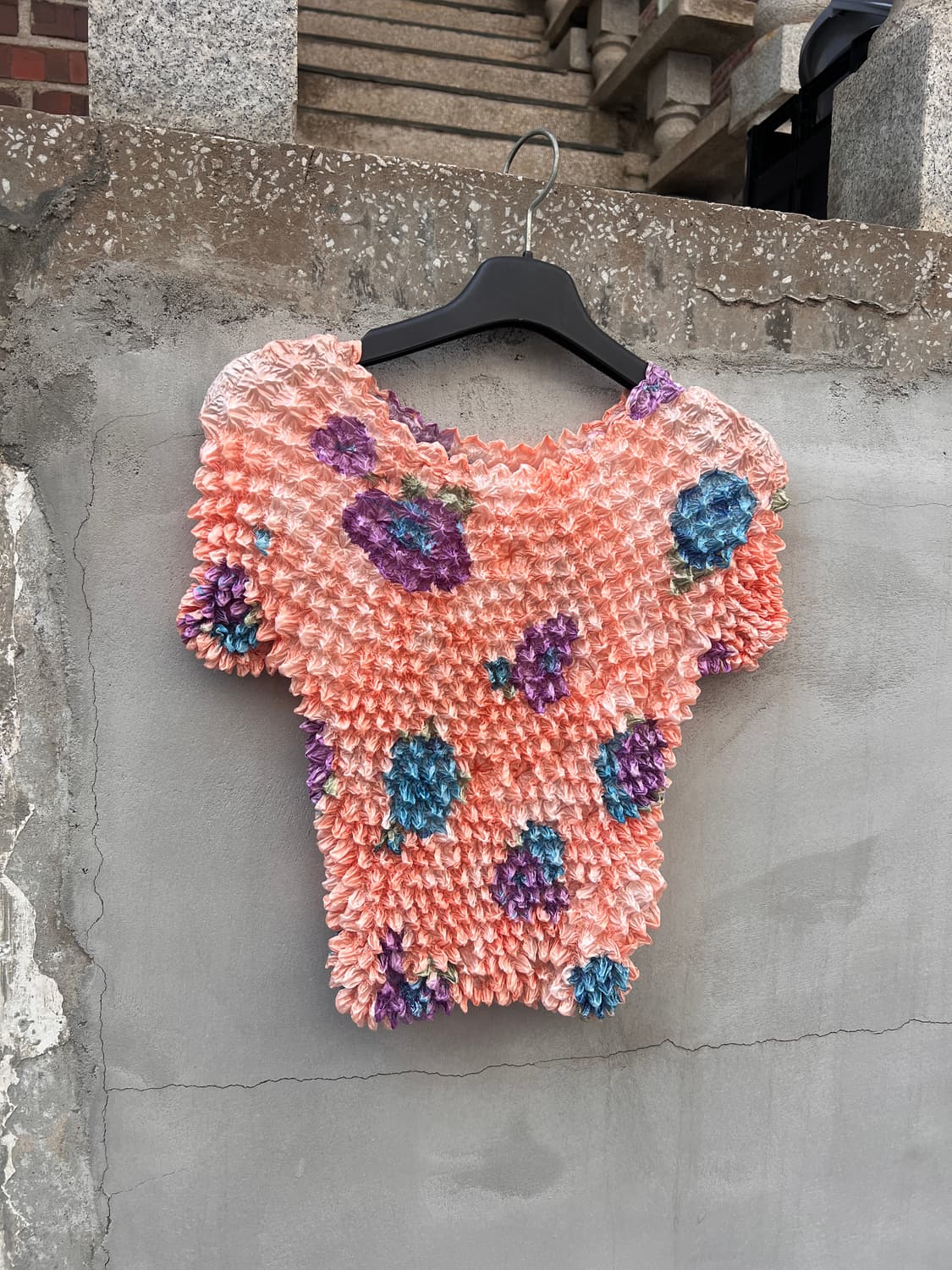 popcorn shirt pleats top 상품이미지1