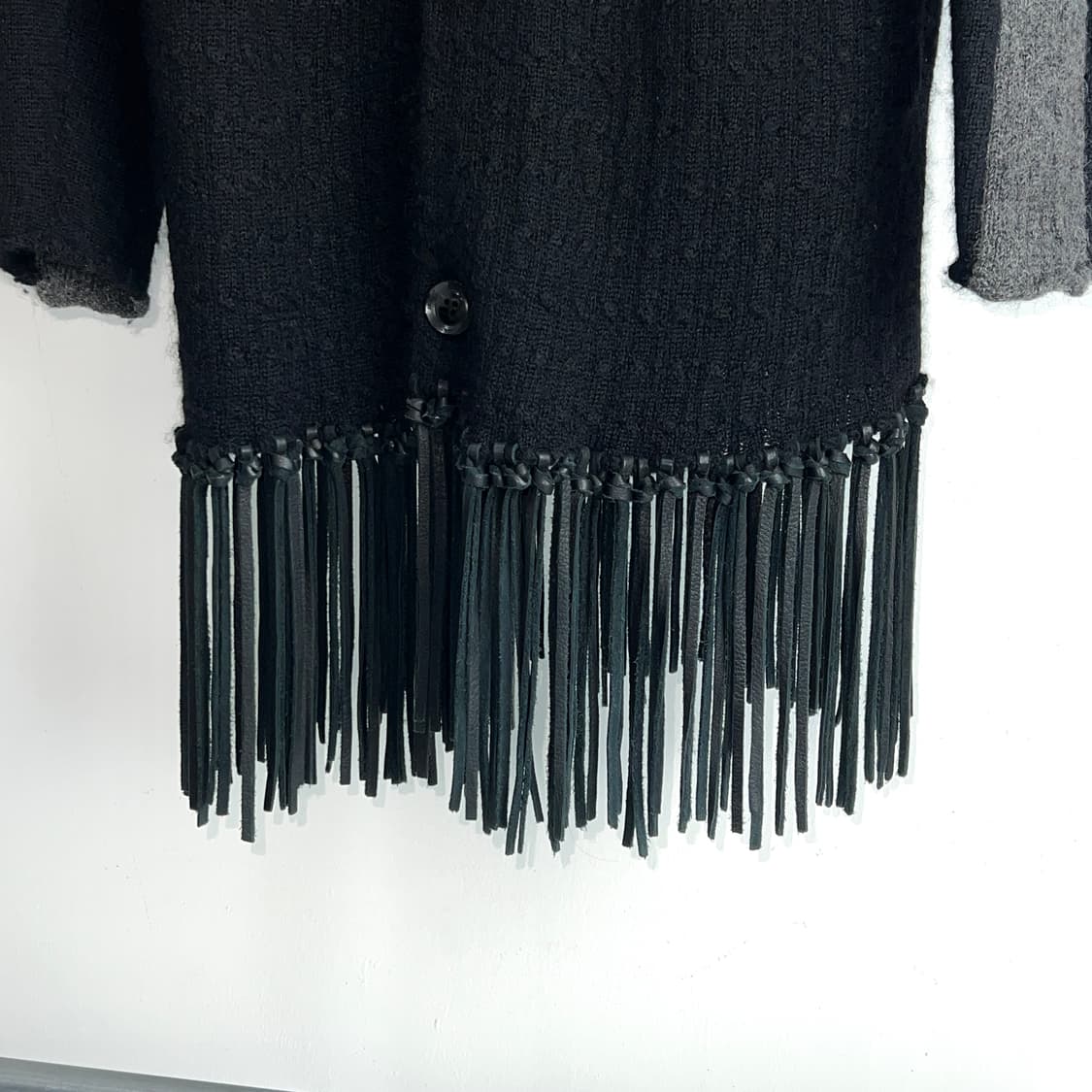 로엔 레더 프린지 울 롱코트 상품이미지8