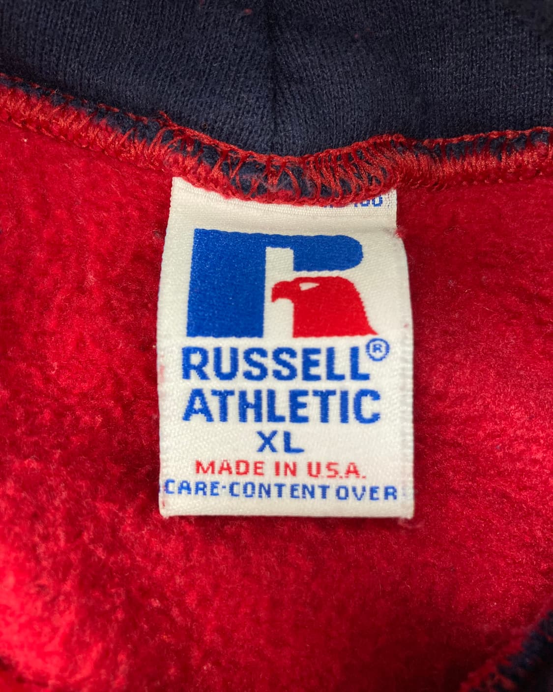 90s Russell Hoodie (red/navy) 상품이미지3