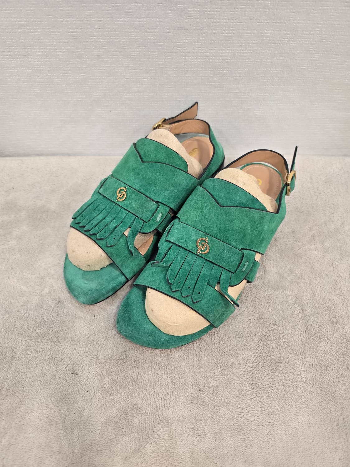 가이거 GEIGER 그린 스웨이드 프렌지 샌들 230 상품이미지1