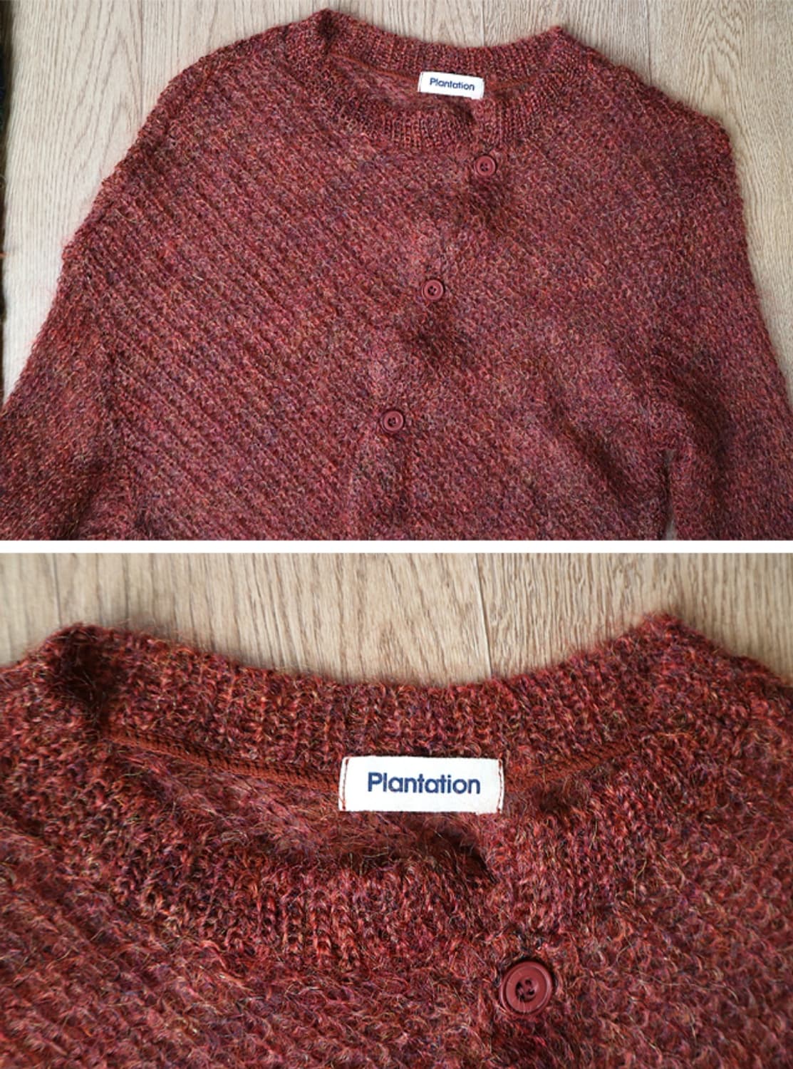 일본판 Plantation 이세이미야케 산하 브랜드 모헤어 시스루
가디건 상품이미지2