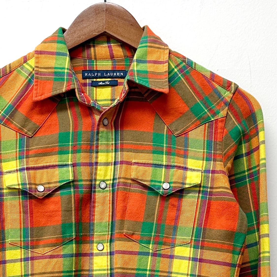 폴로 랄프로렌 웨스턴 셔츠 체크 남방 긴팔 슬림핏 여성 매장판 상품이미지2