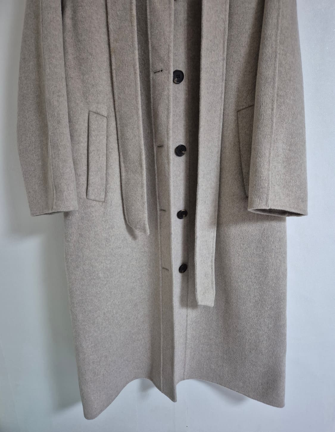 무신사스탠다드 발마칸 로브 코트 오트밀 XS 상품이미지3