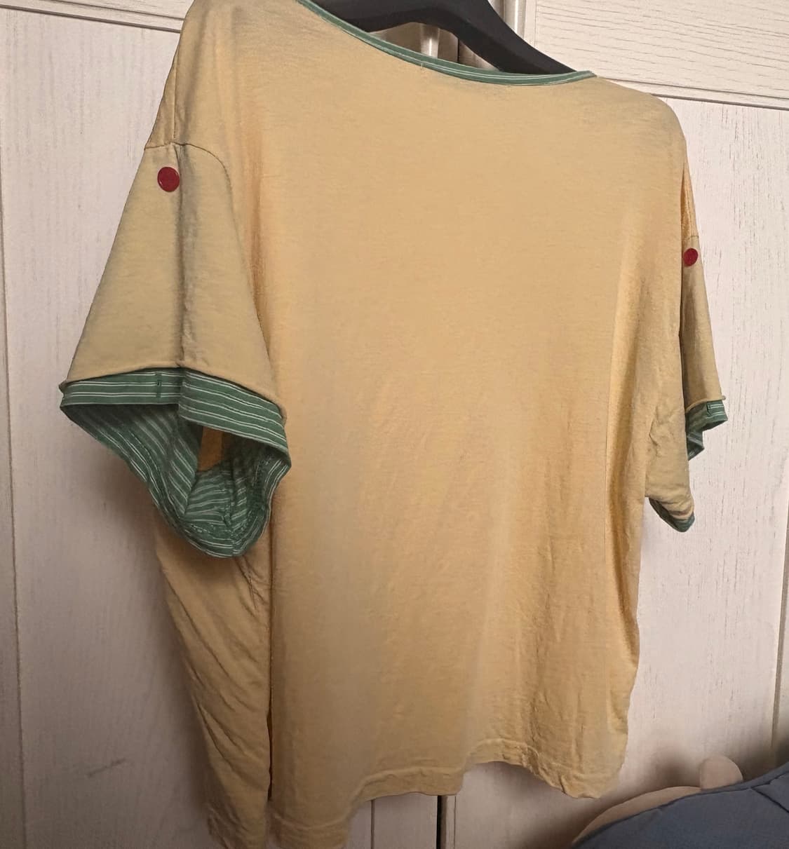 BUTTON DOUBLE SLEEVE T (YELLOW) 상품이미지3
