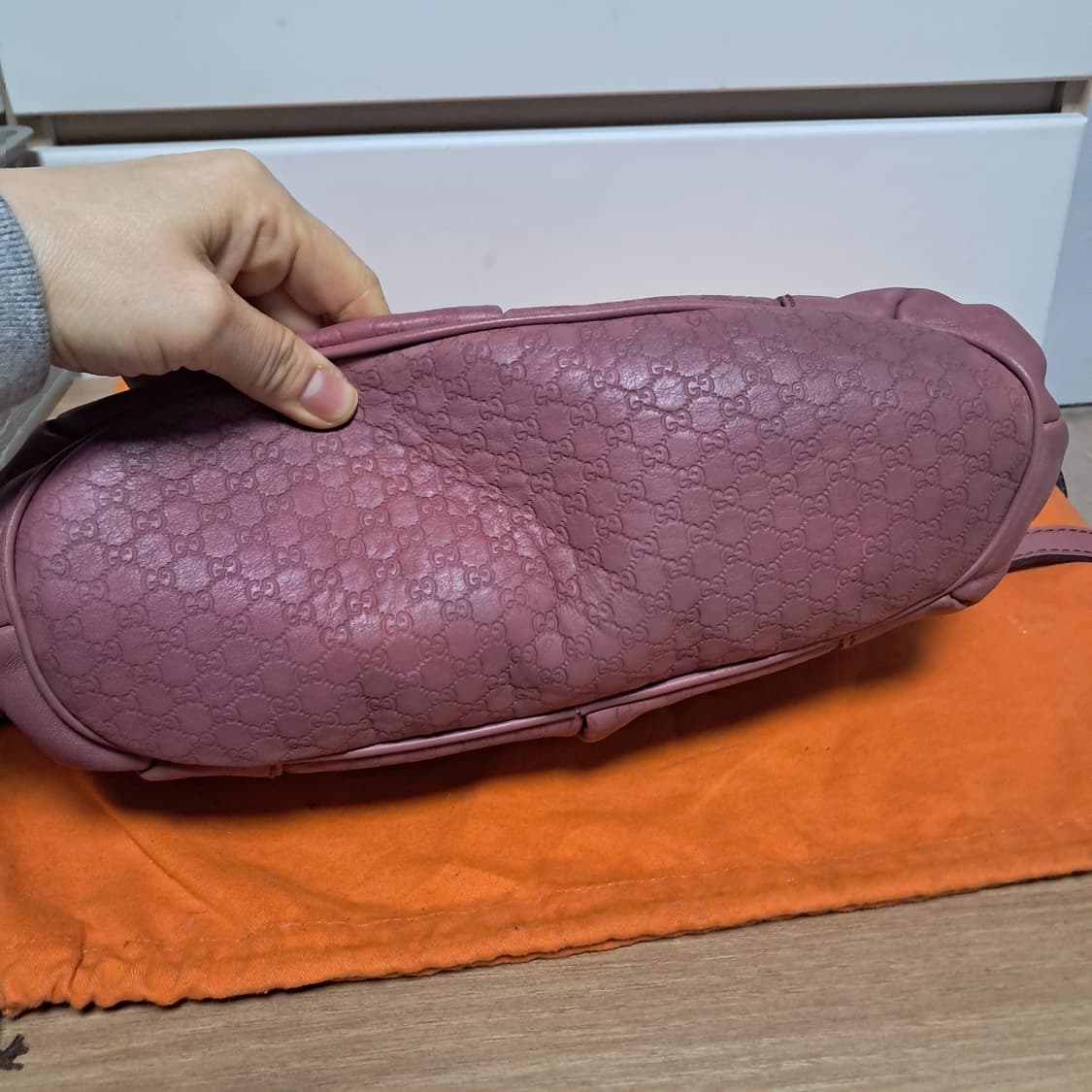 정품 구찌 백 마이크로시마 핑크 숄더백 토트백 3way 가방 상품이미지2