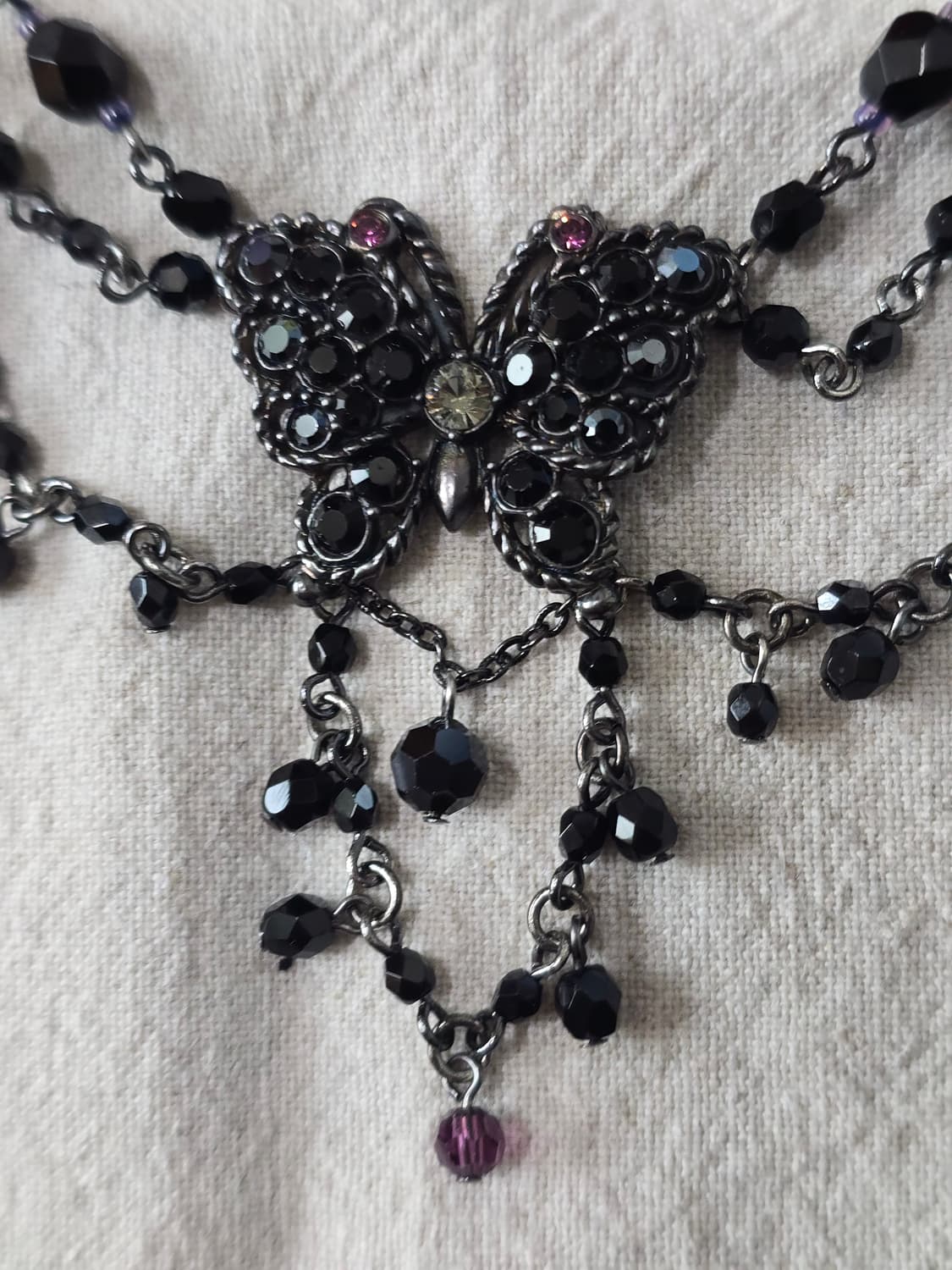 ANNA SUI gothic black butterfly necklace 상품이미지3