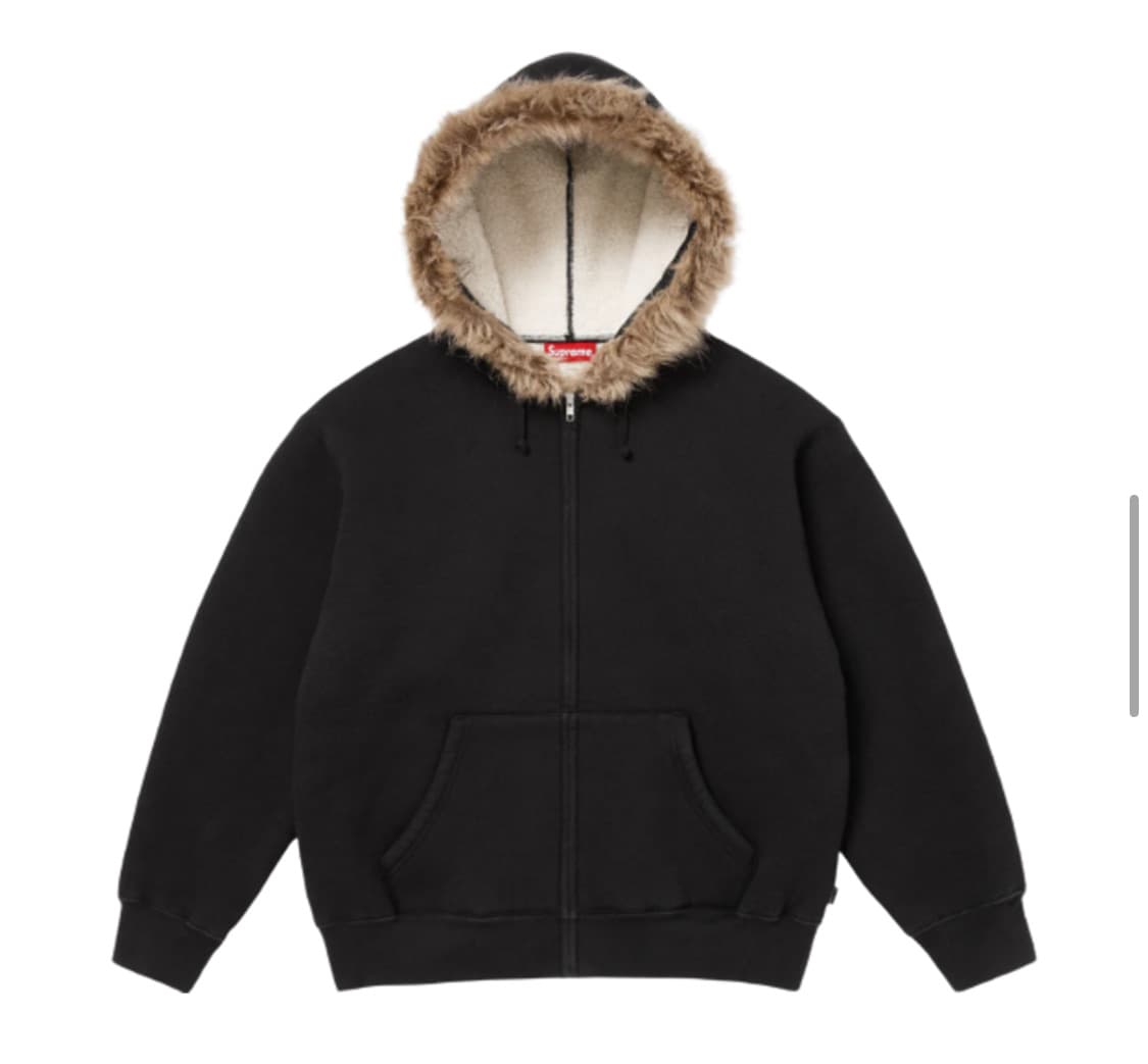슈프림 포우 퍼 후드 스웨트셔츠 블랙 M 후드집업 상품이미지2