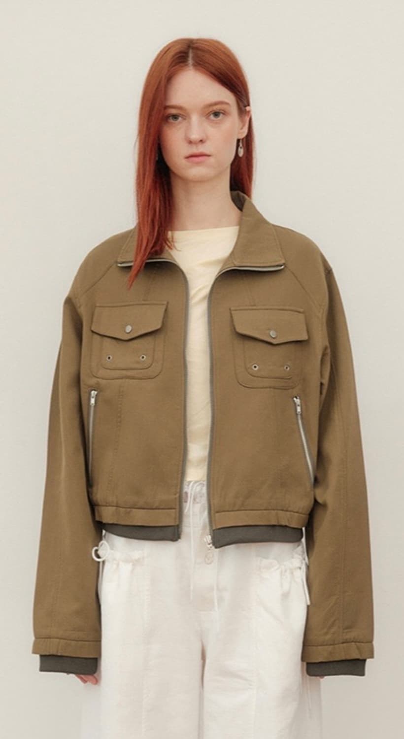유즈 COTTON LOOSE FIT JUMPER-KHAK 상품이미지1