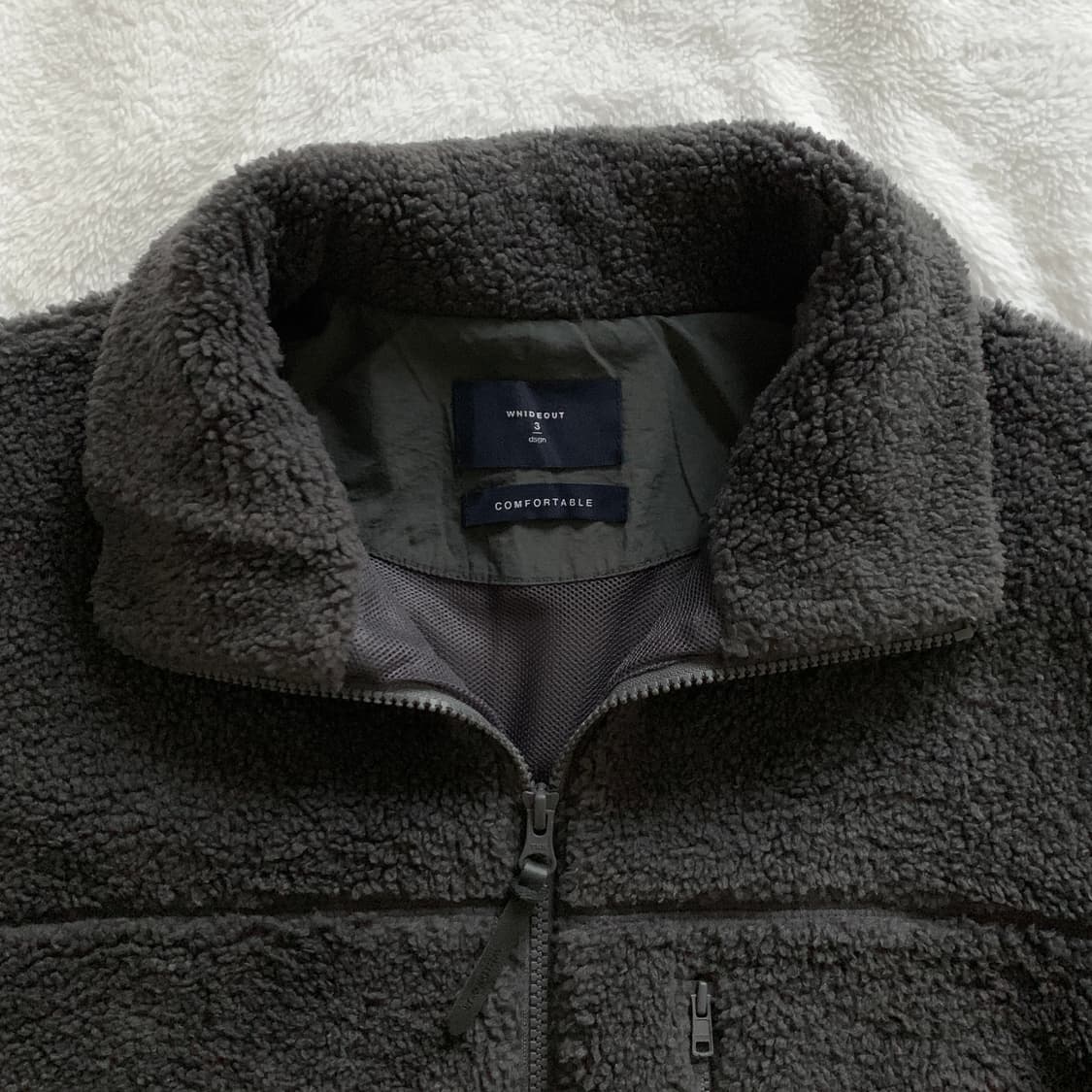 빈티지 whideout 하이드아웃 후리스 베이직 플리스 집업 상품이미지5