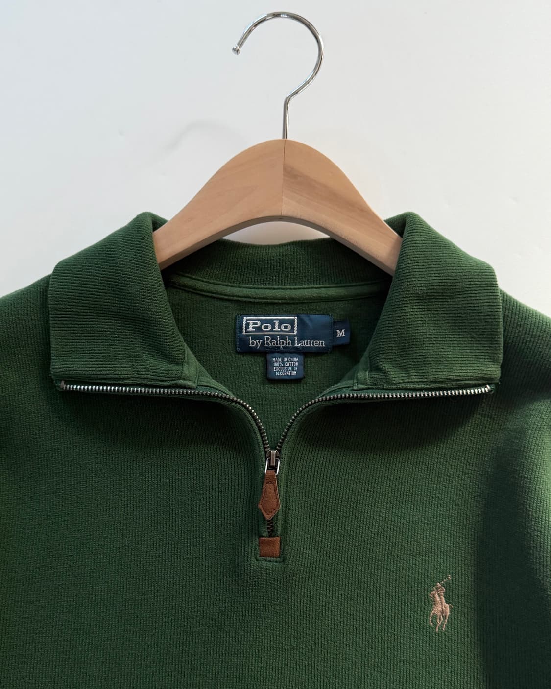 Polo 폴로 랄프로렌 딥그린컬러 코튼 하프집업 상품이미지3