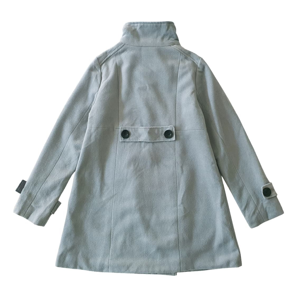 하이넥 하프 코트 블루 그레이 상품이미지2