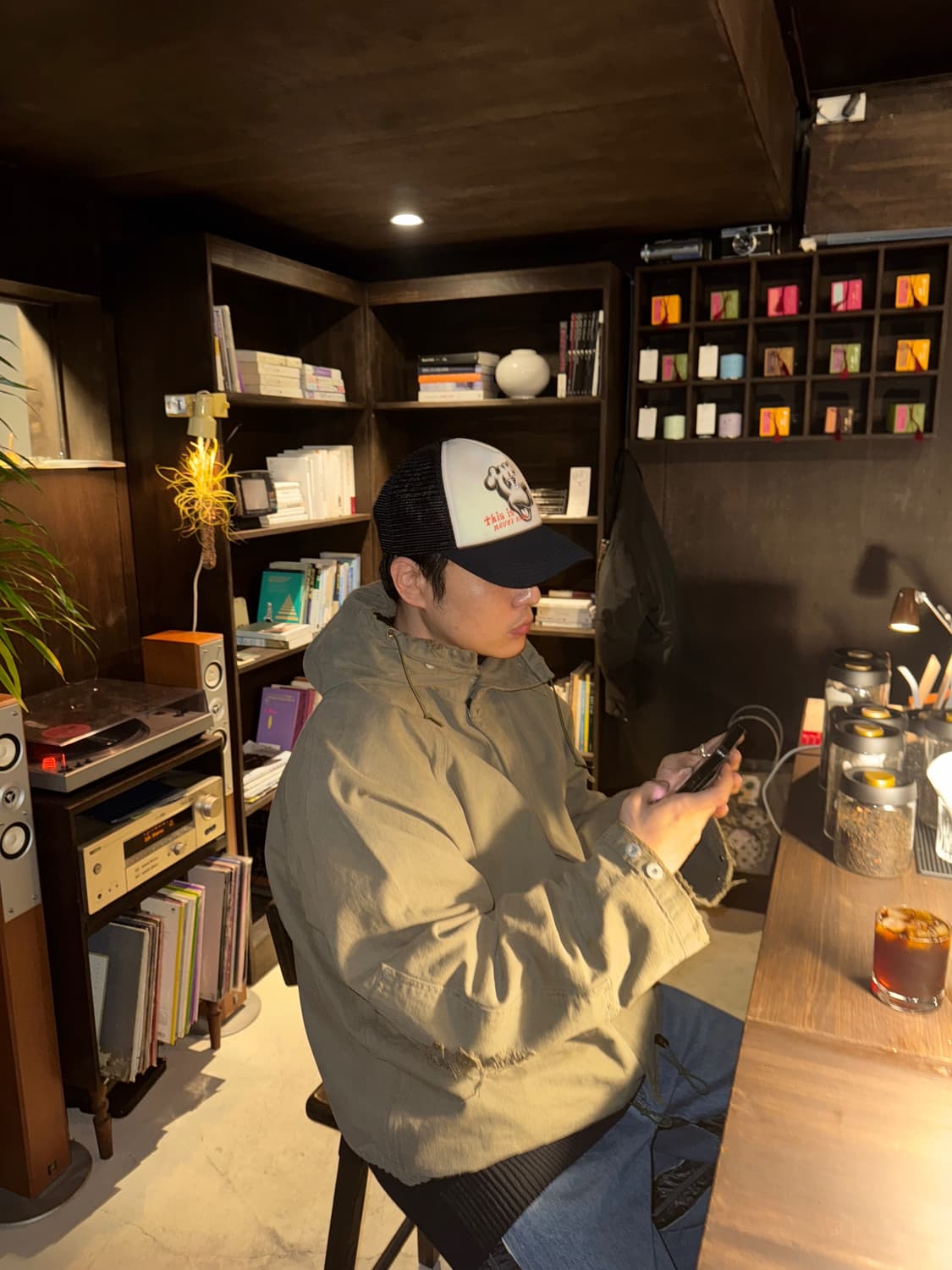 급처 헤리티지 플로스 Alfred smoke jacket 카키  상품이미지2