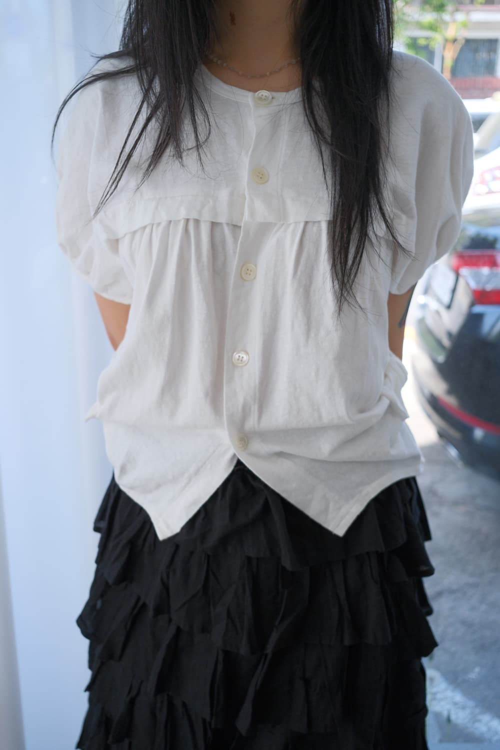 Ribbon tied top 상품이미지2