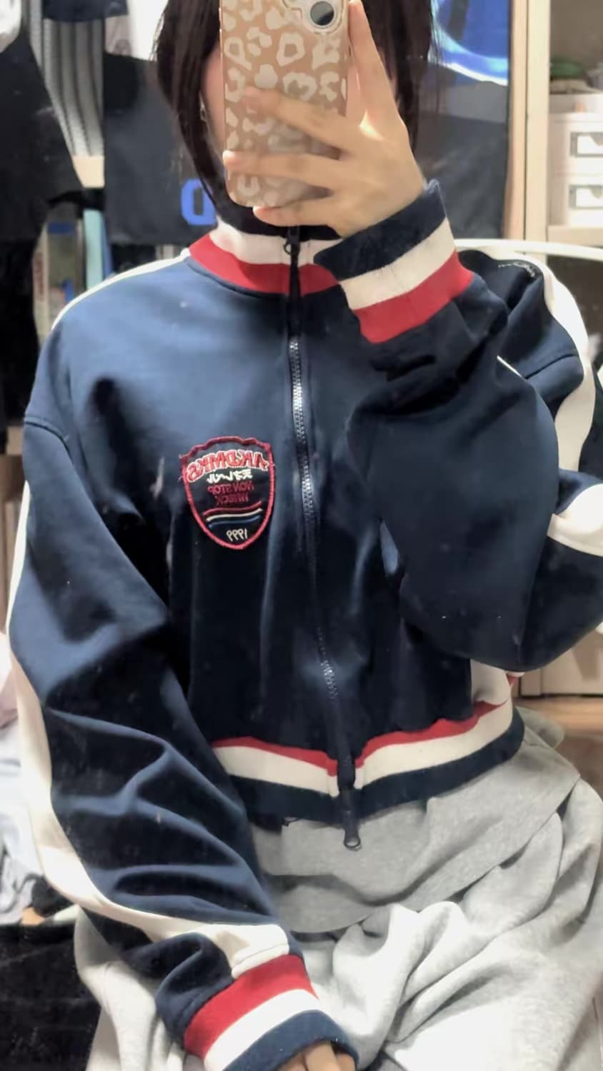 펑크 y2k 크롭 집업 상품이미지1