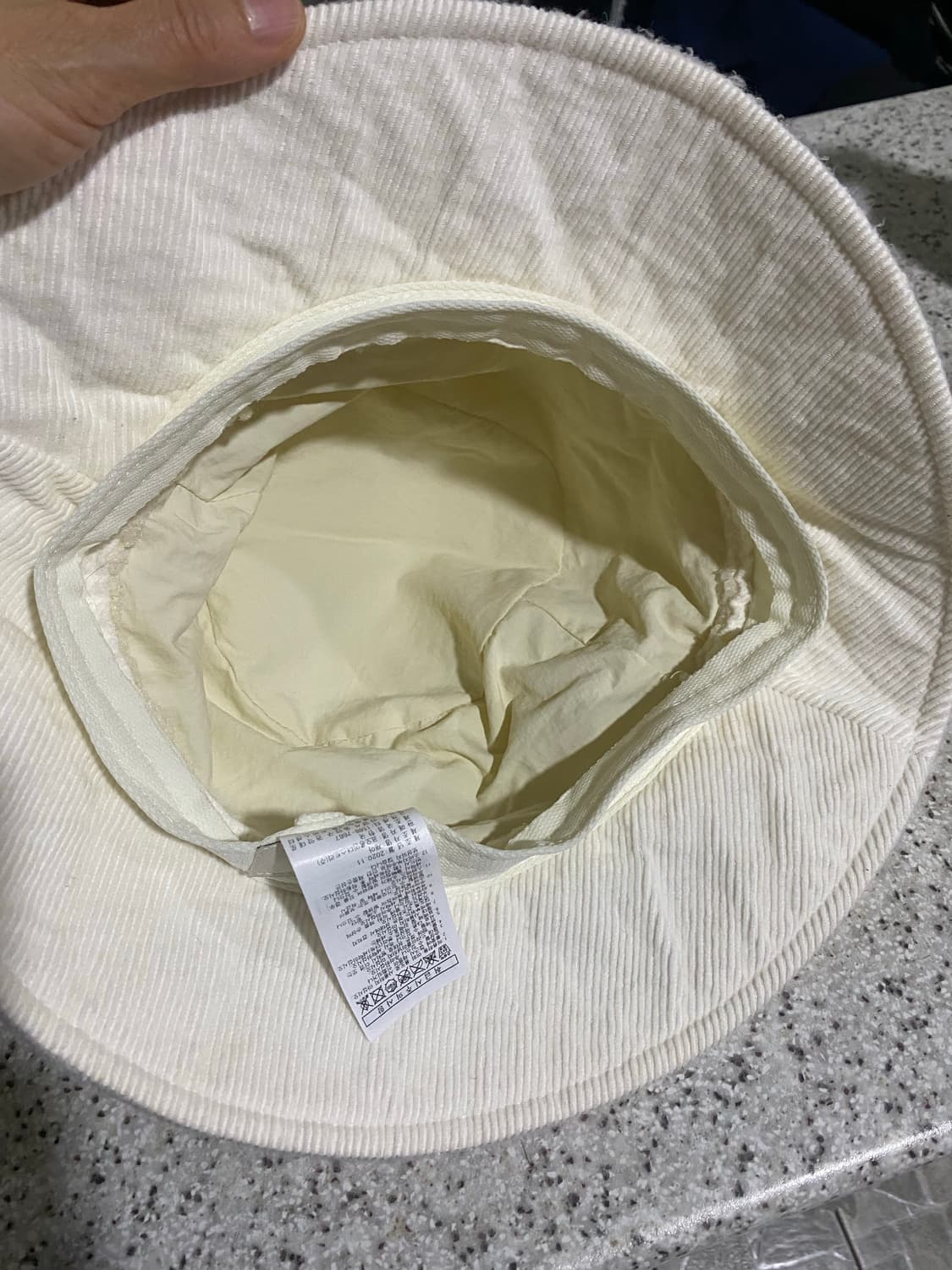 코오롱 hideout 흰색 벙거지 모자 상품이미지2