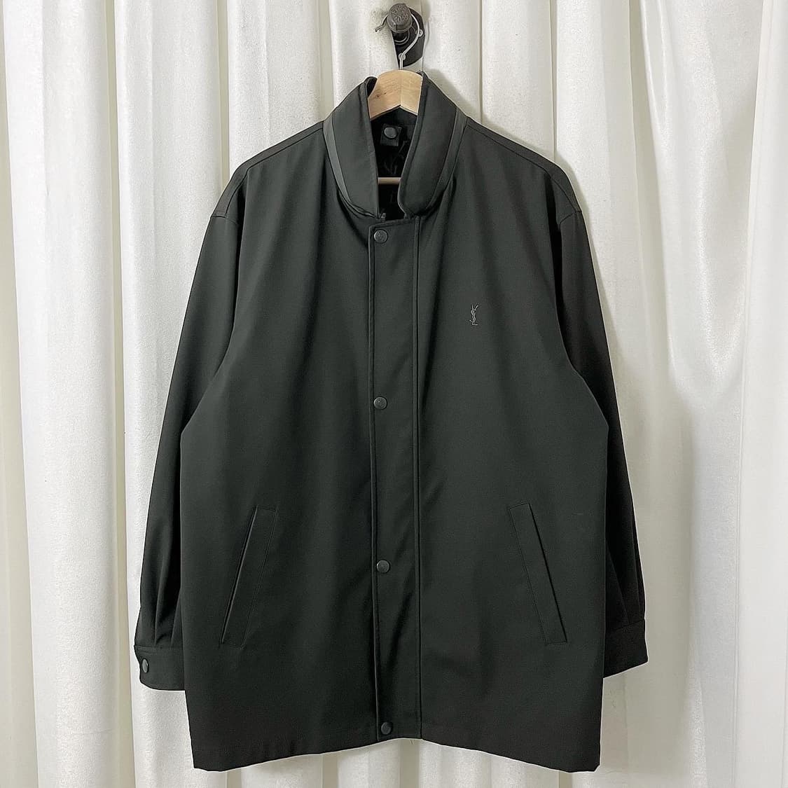 입생로랑 챠콜 로고 집업 자켓 상품이미지1