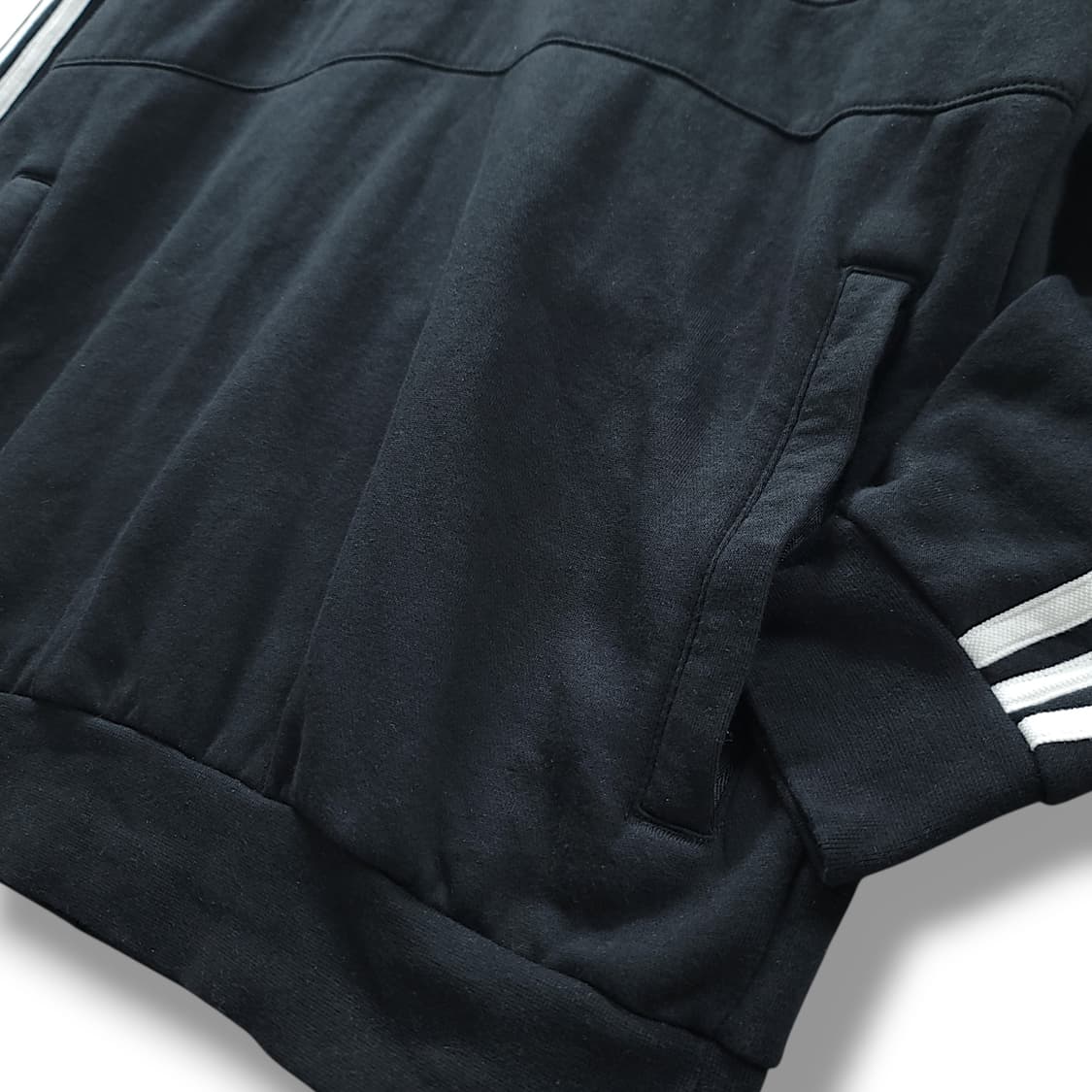 [M] 아디다스 블랙 오리지널 3S 하프집업 기모 후드 아노락 상품이미지5